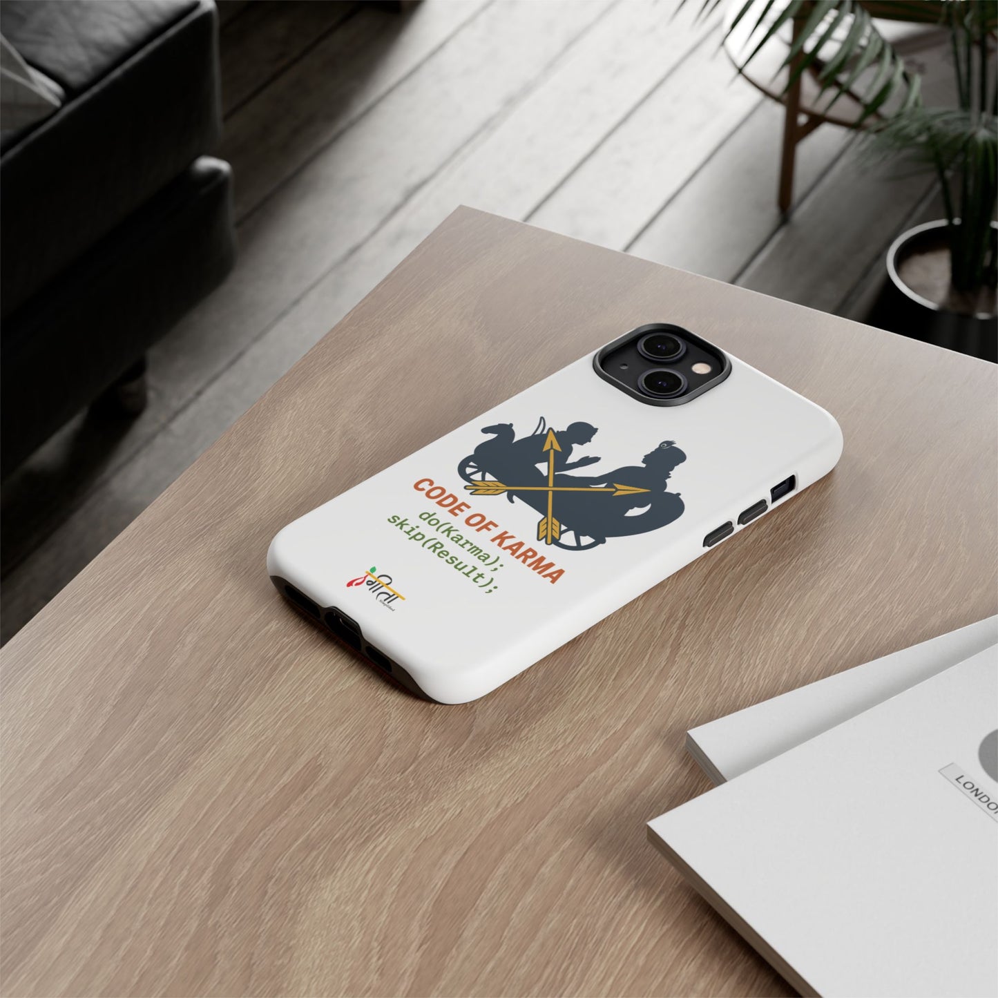 “Driven by Dharma” Krishna Karma Phone Case
