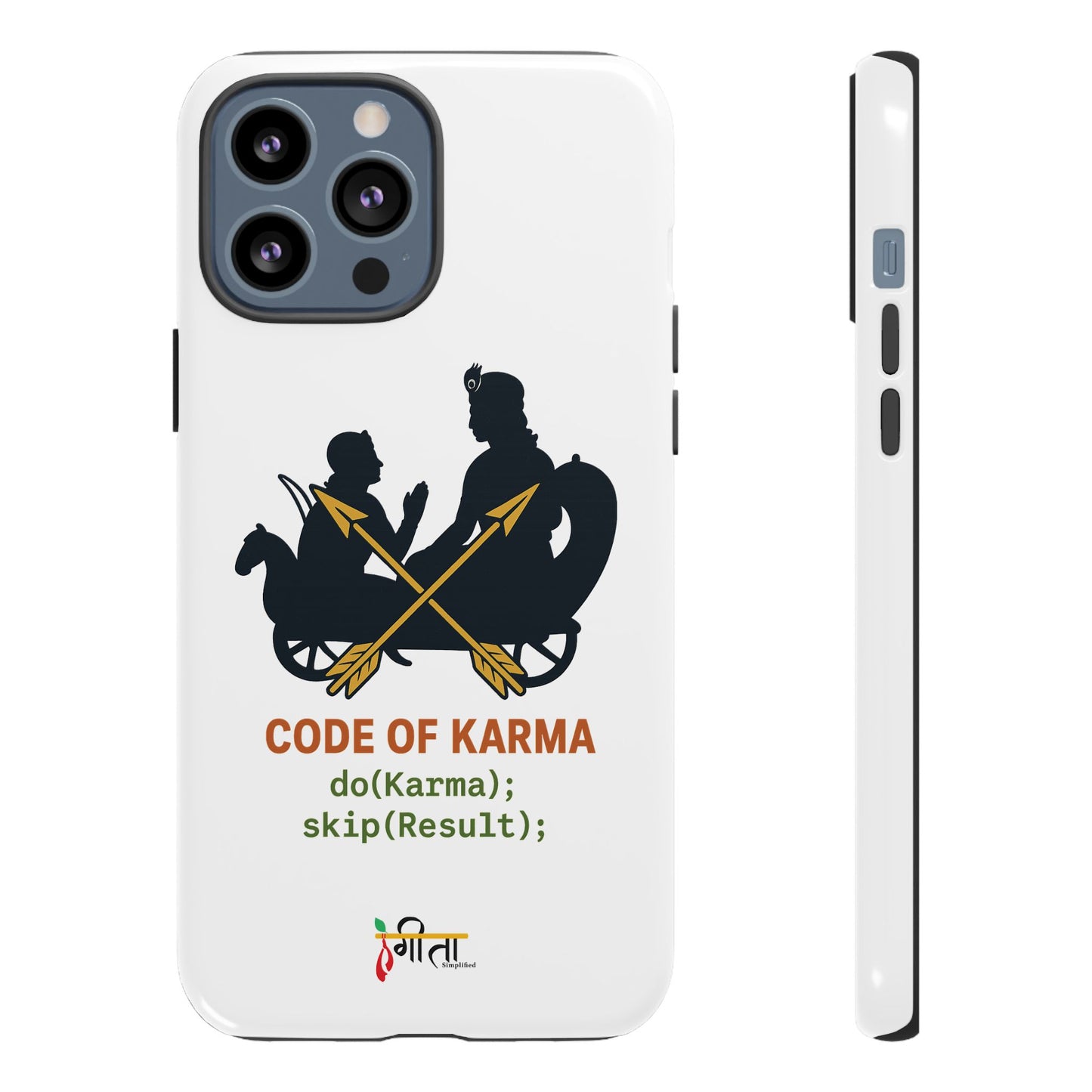 “Driven by Dharma” Krishna Karma Phone Case