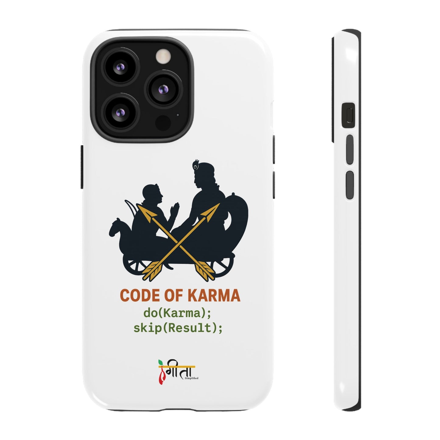“Driven by Dharma” Krishna Karma Phone Case
