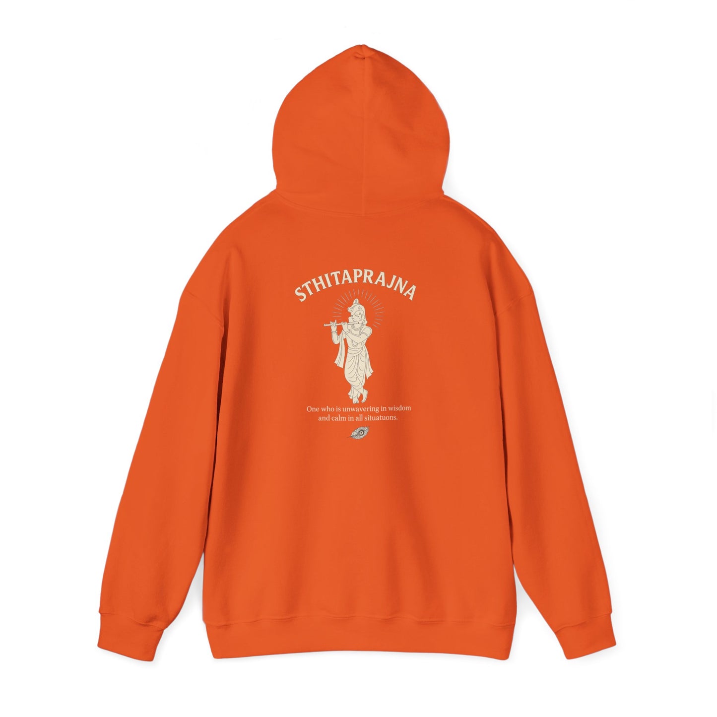 “Calm Like Krishna” Sthitaprajna Silhouette Hoodie