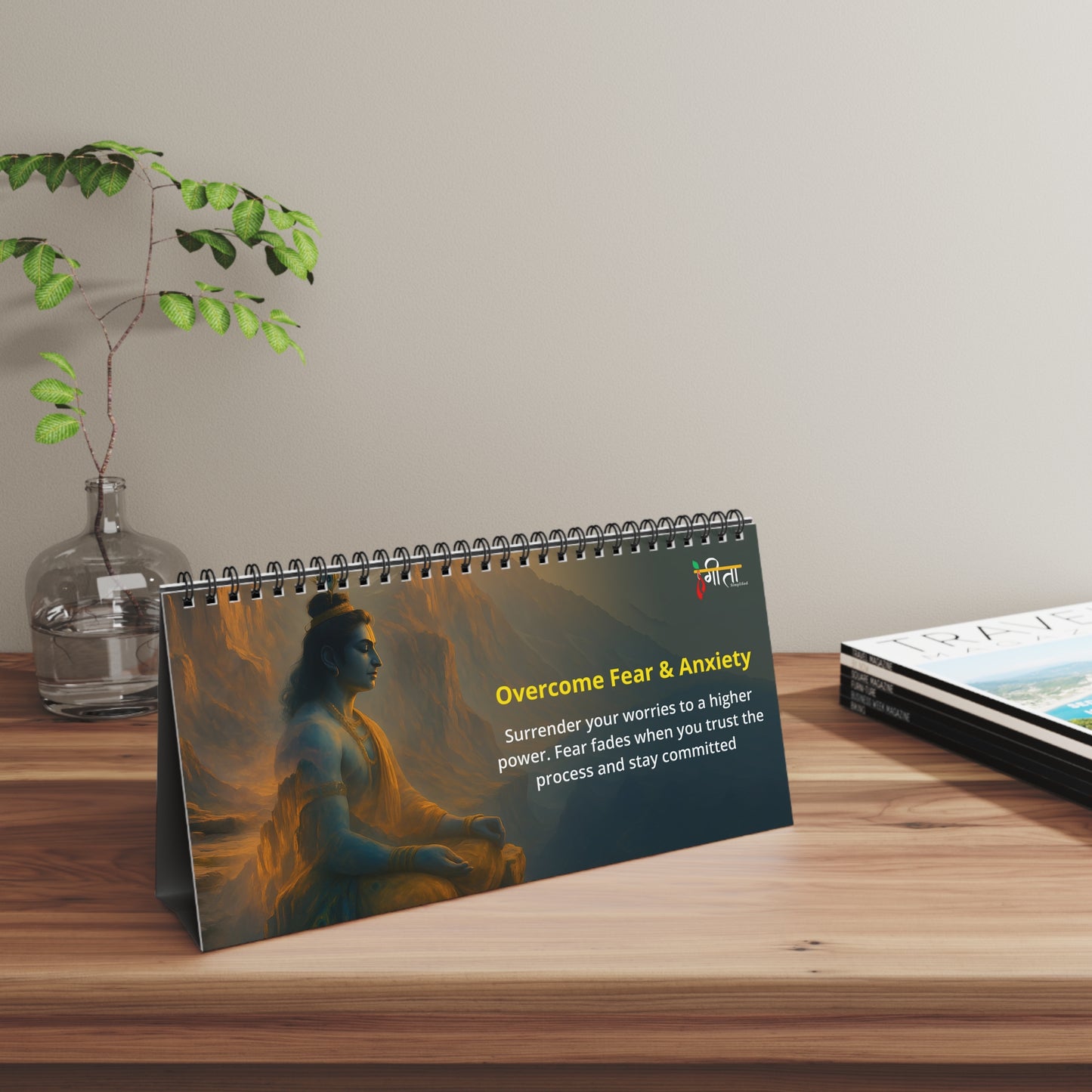 Krishna Inspirational Quote Desktop Display – Spiral-Bound Album