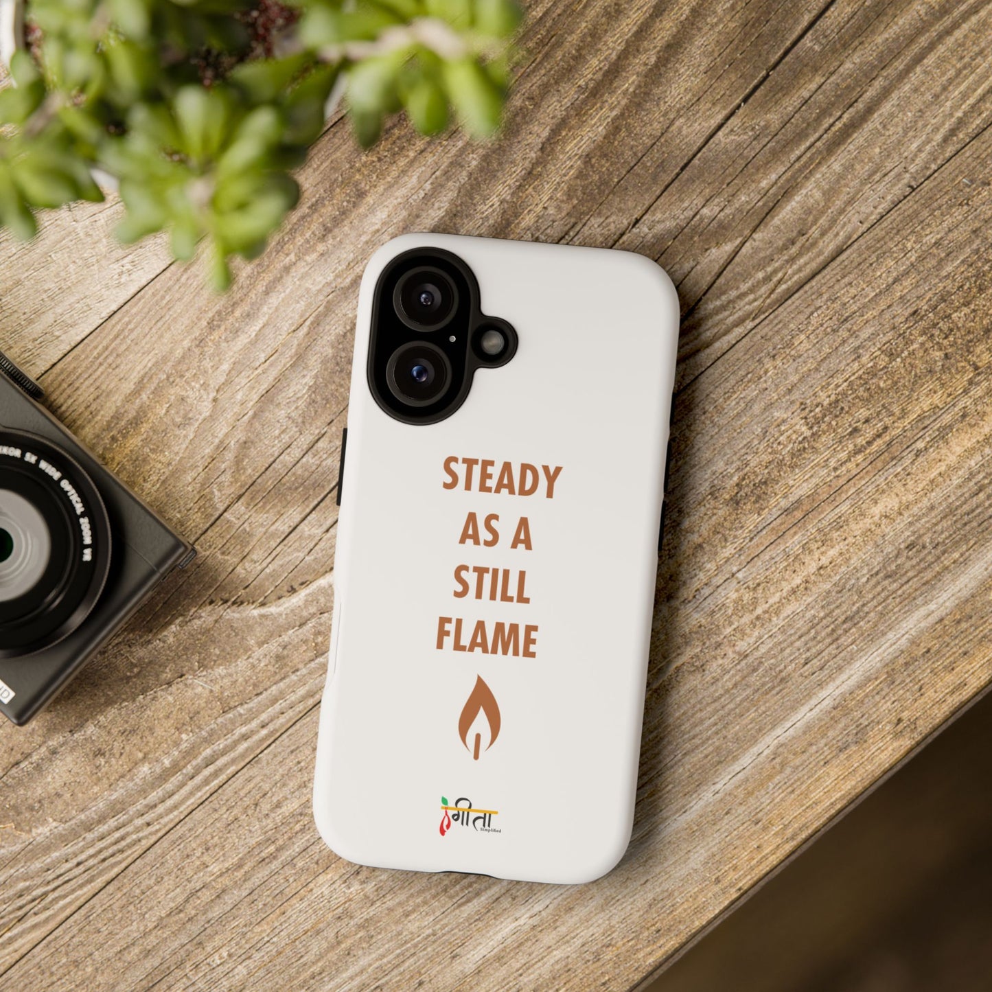 “Still Flame” – The Strength of Inner Calm Phone Case