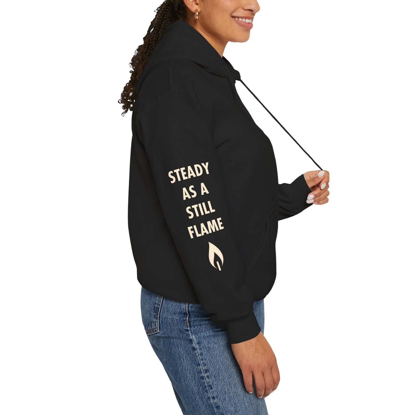 “Wisdom in Motion” – Sthitaprajna Sleeve Art Unisex Hoodie
