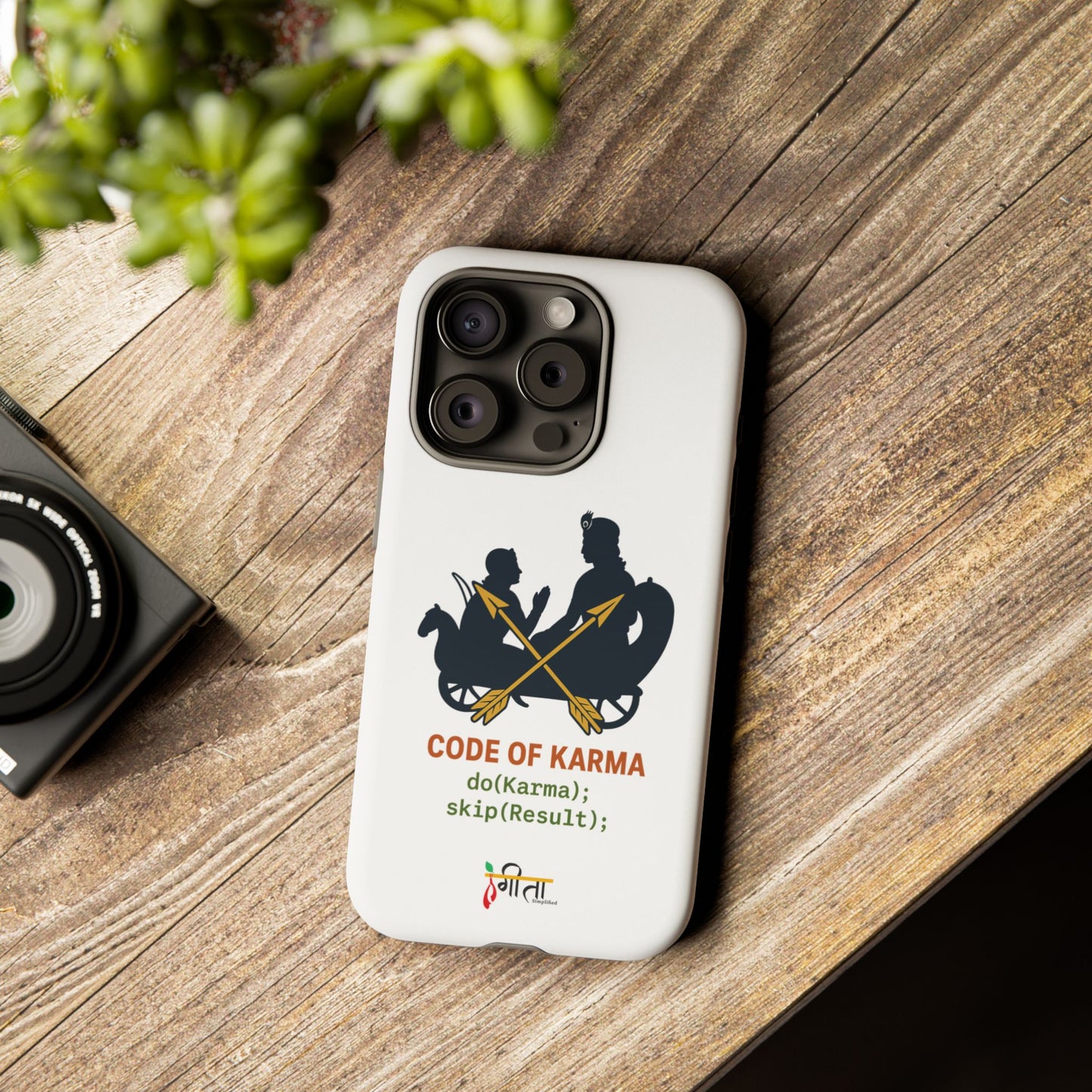“Driven by Dharma” Krishna Karma Phone Case