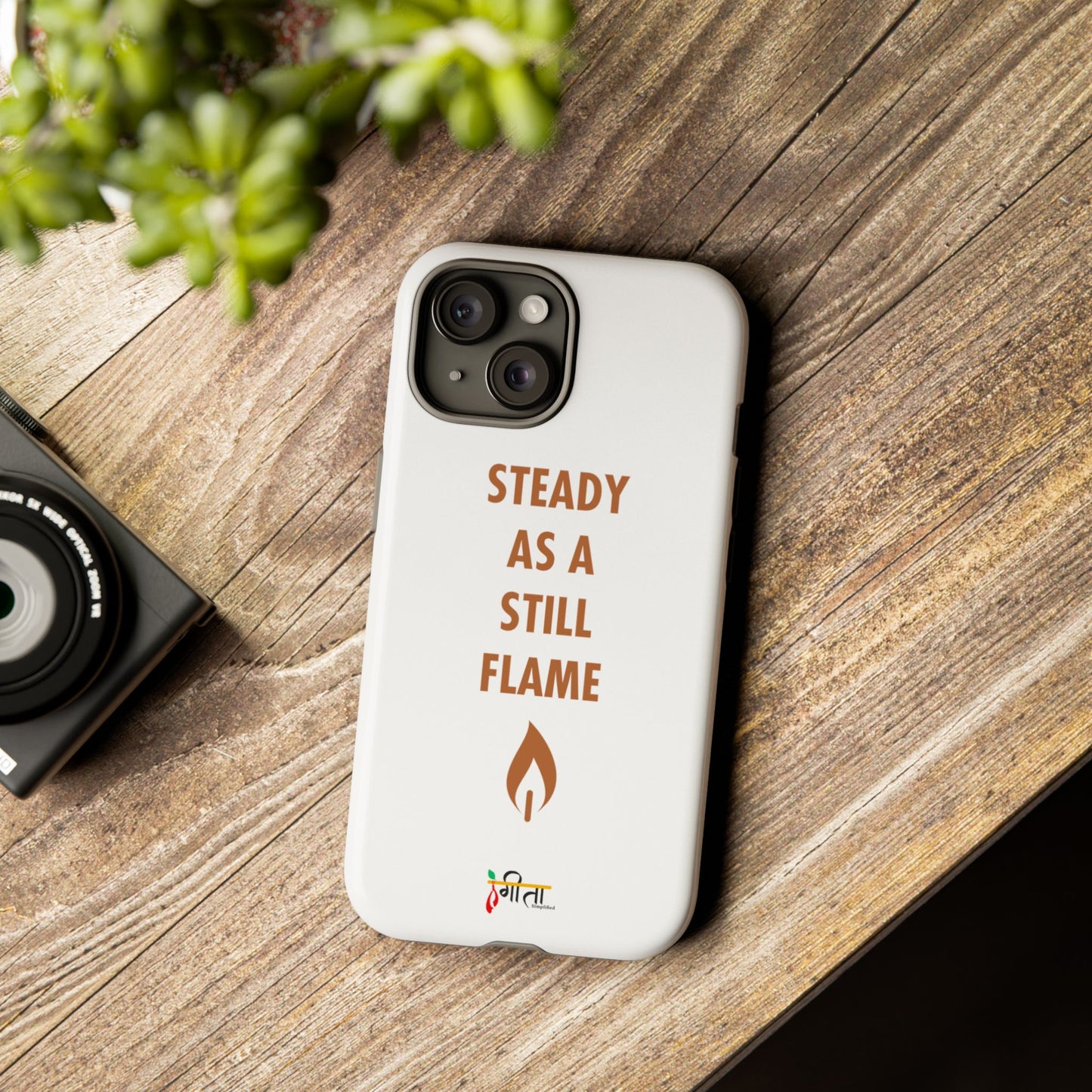 “Still Flame” – The Strength of Inner Calm Phone Case