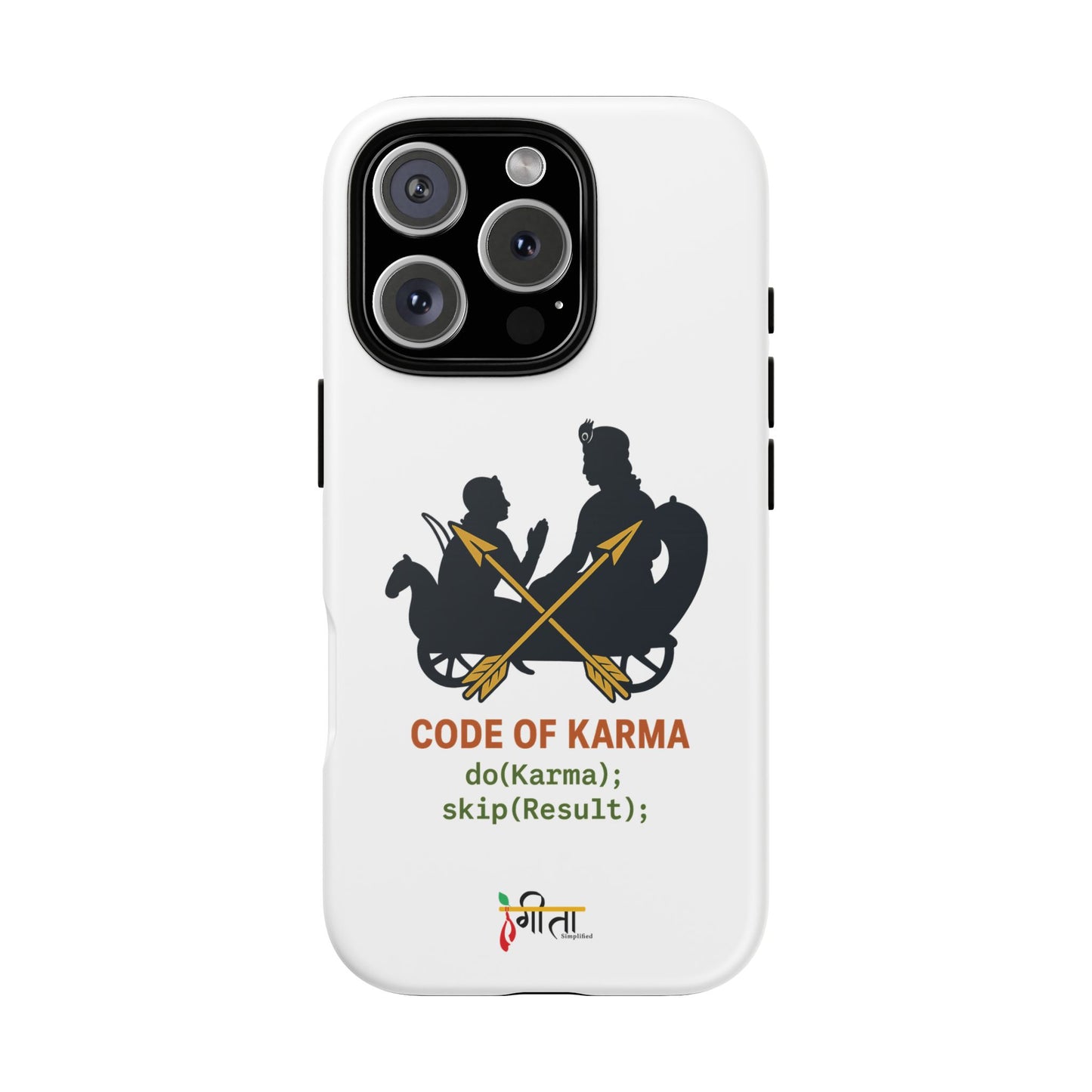 “Driven by Dharma” Krishna Karma Phone Case