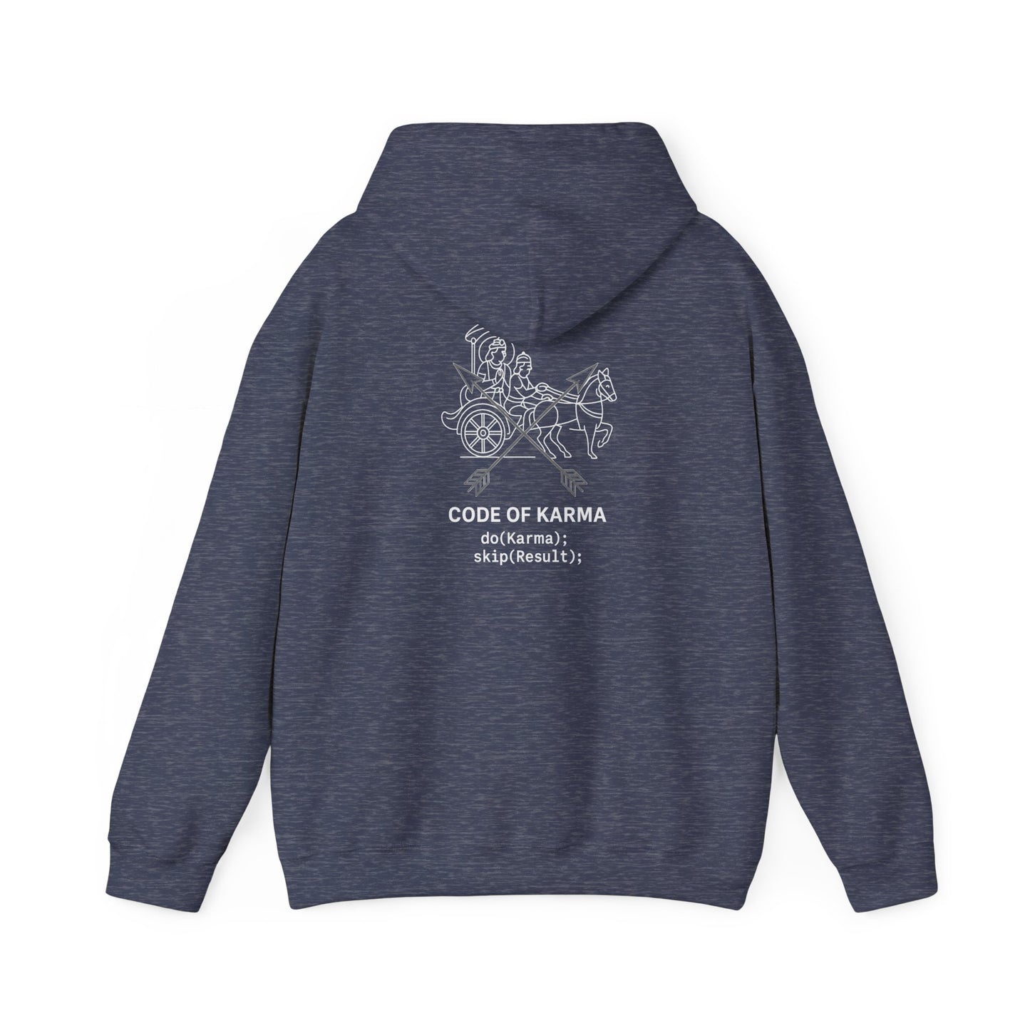 Drive the Karma, Not the Outcome” Krishna Chariot Hoodie