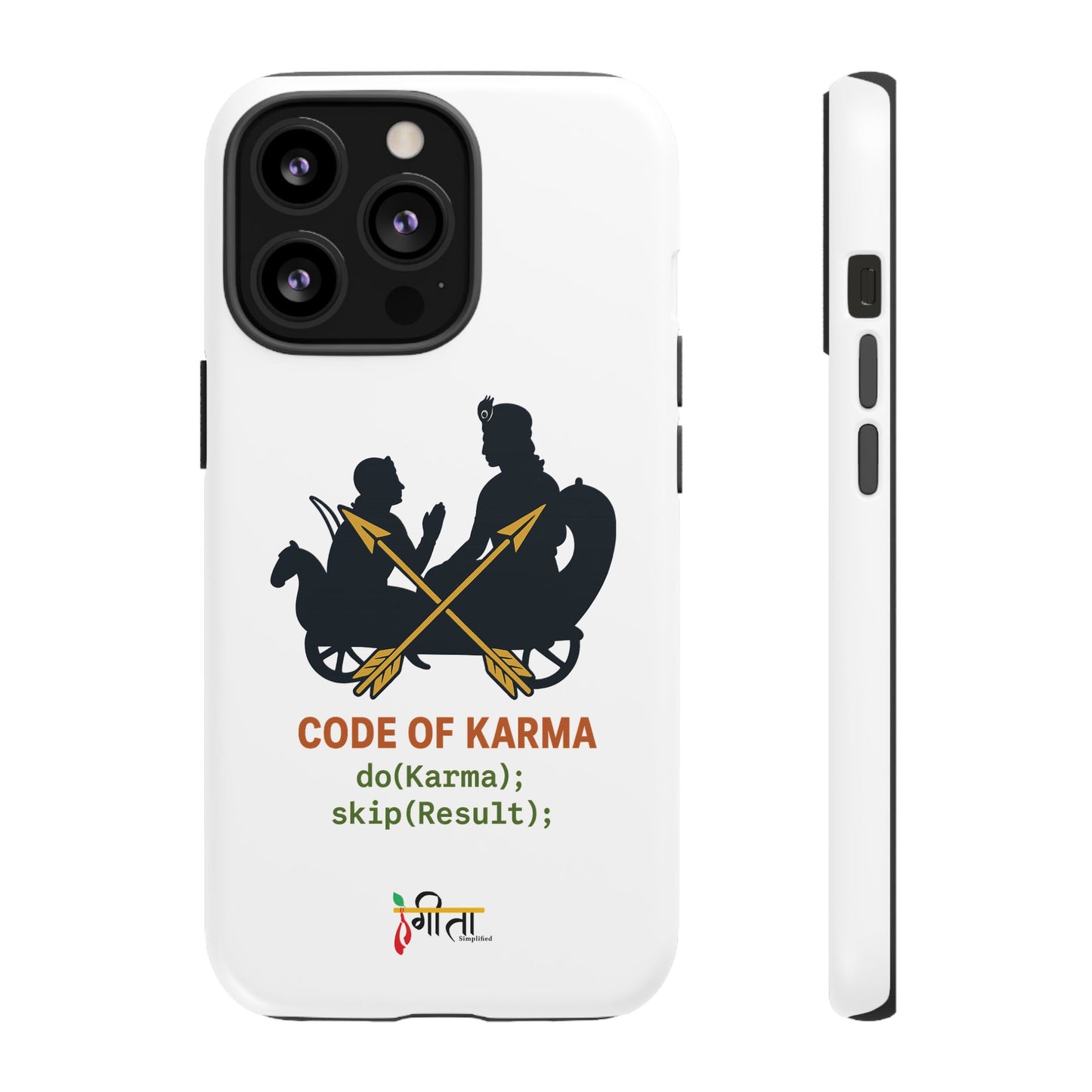 “Driven by Dharma” Krishna Karma Phone Case