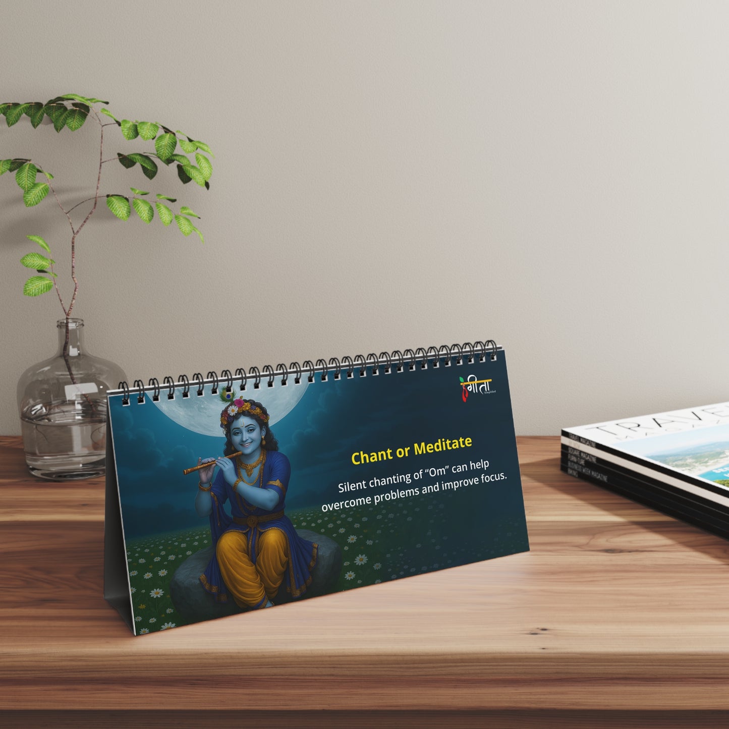 Krishna Quote Desk Album – Daily Spiritual Reminders for Calm & Clarity