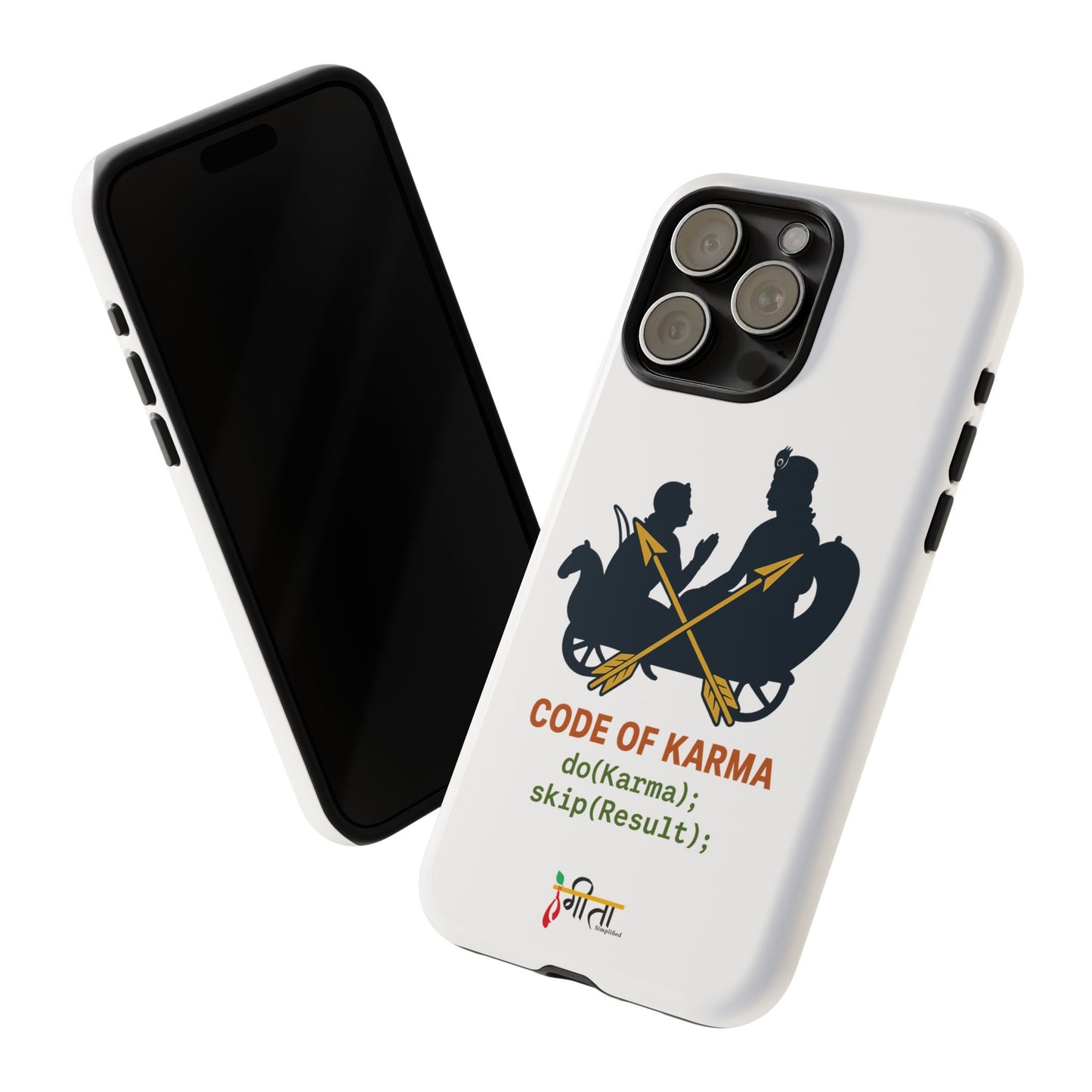 “Driven by Dharma” Krishna Karma Phone Case