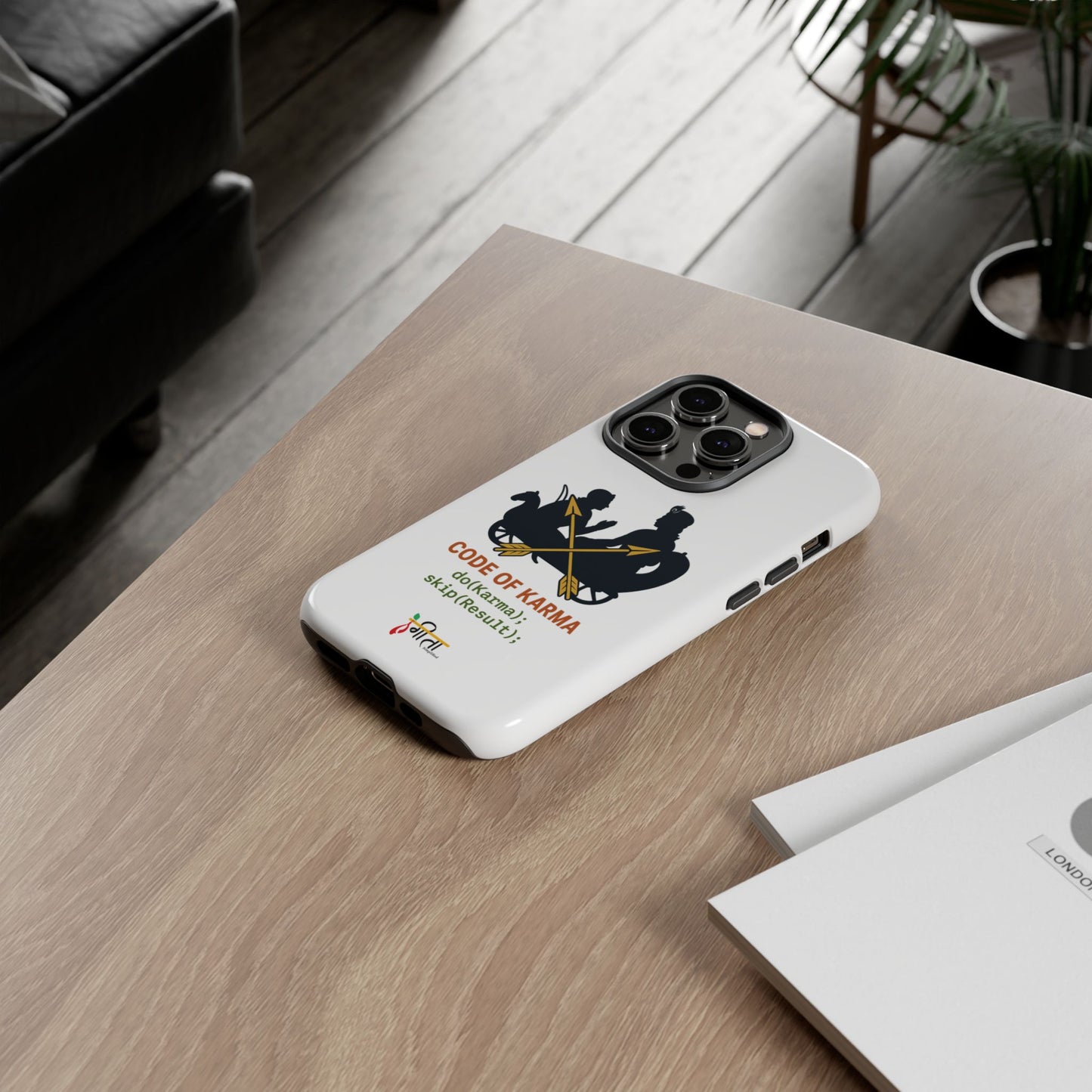 “Driven by Dharma” Krishna Karma Phone Case