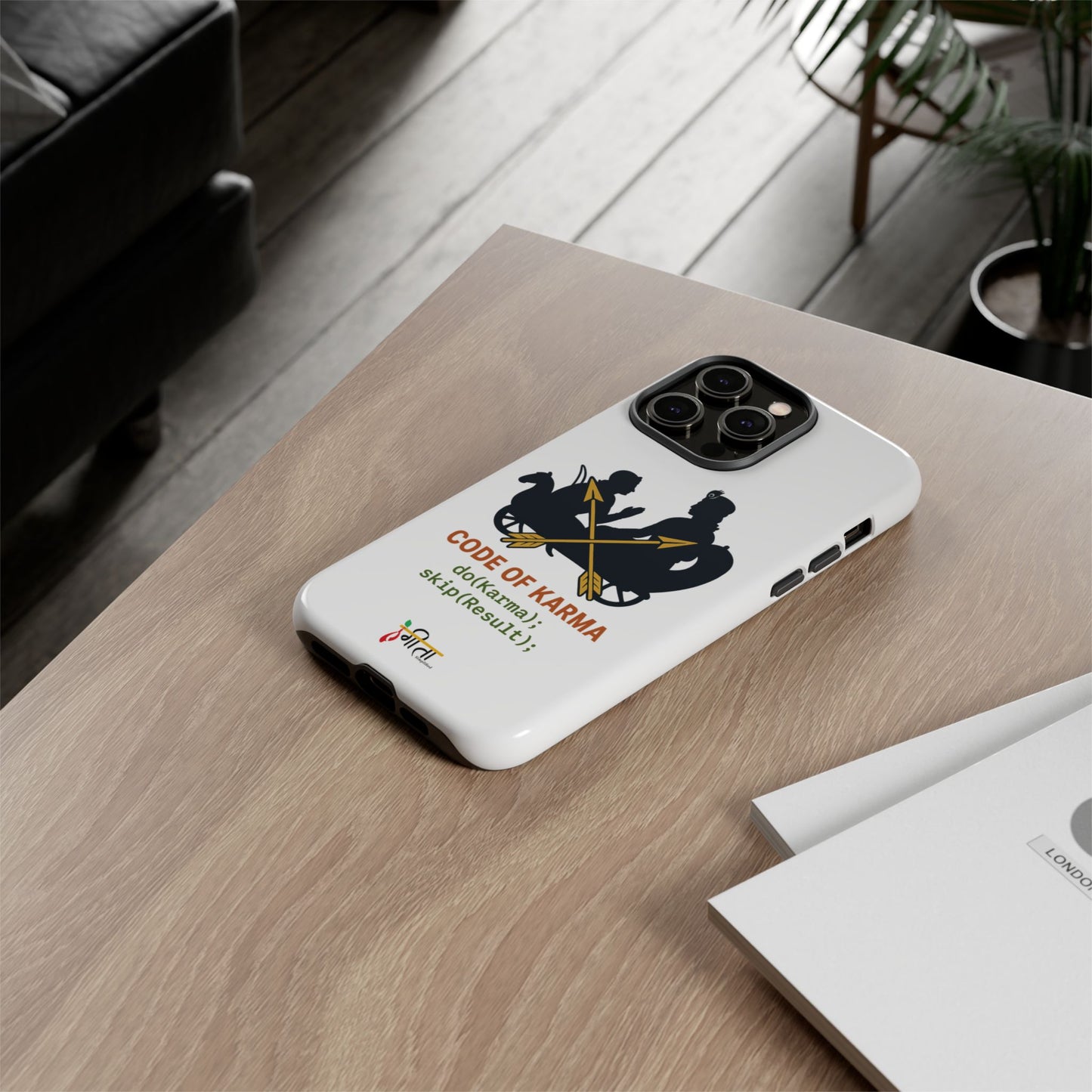 “Driven by Dharma” Krishna Karma Phone Case