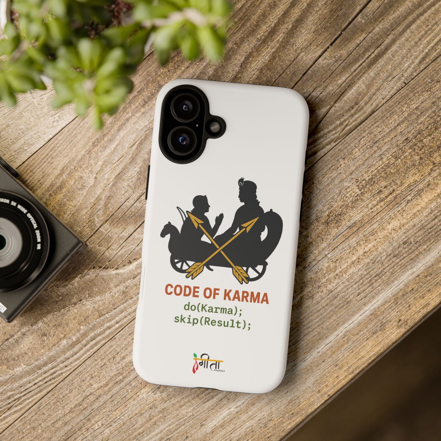 “Driven by Dharma” Krishna Karma Phone Case