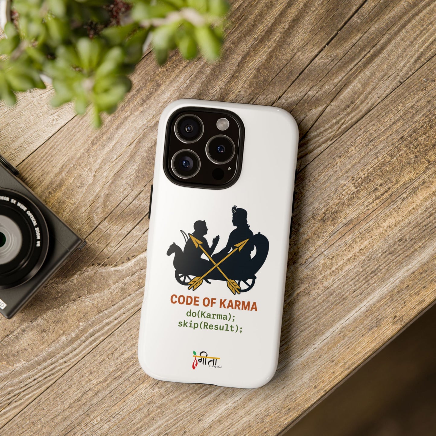 “Driven by Dharma” Krishna Karma Phone Case