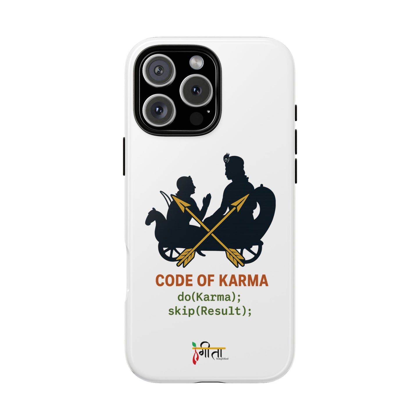 “Driven by Dharma” Krishna Karma Phone Case