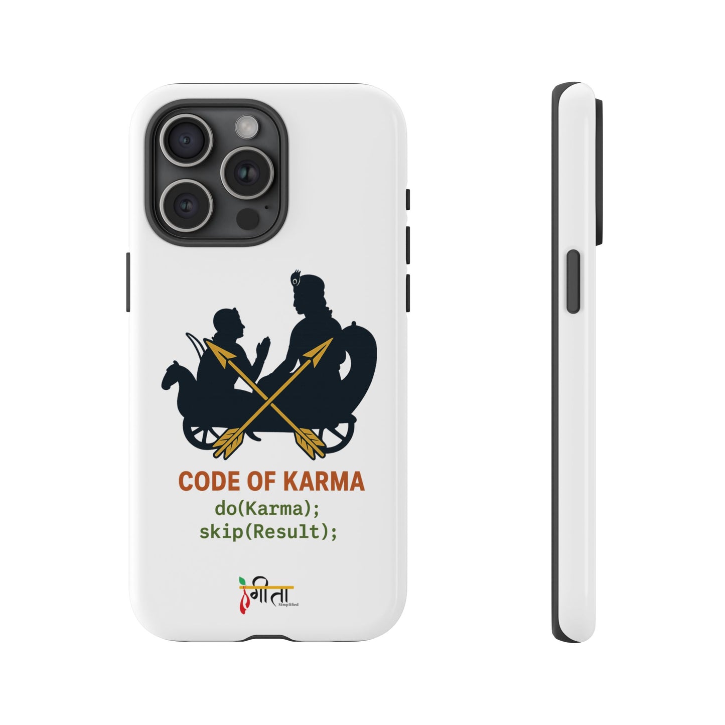 “Driven by Dharma” Krishna Karma Phone Case