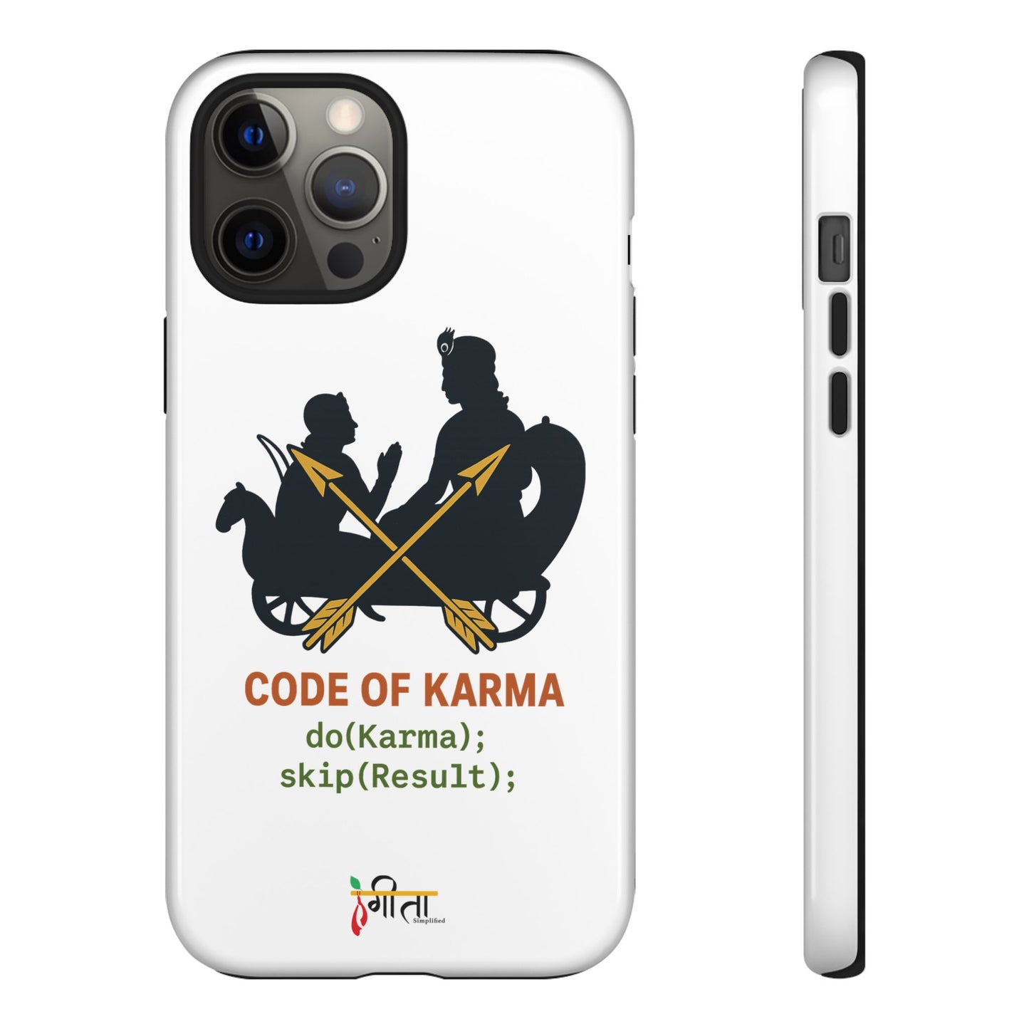“Driven by Dharma” Krishna Karma Phone Case