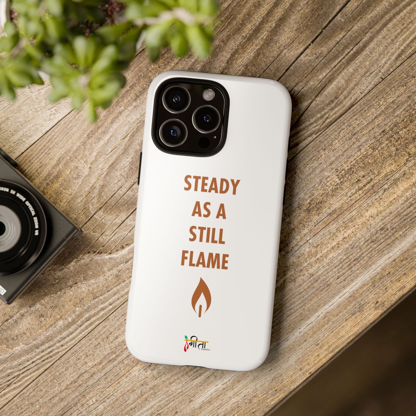 “Still Flame” – The Strength of Inner Calm Phone Case