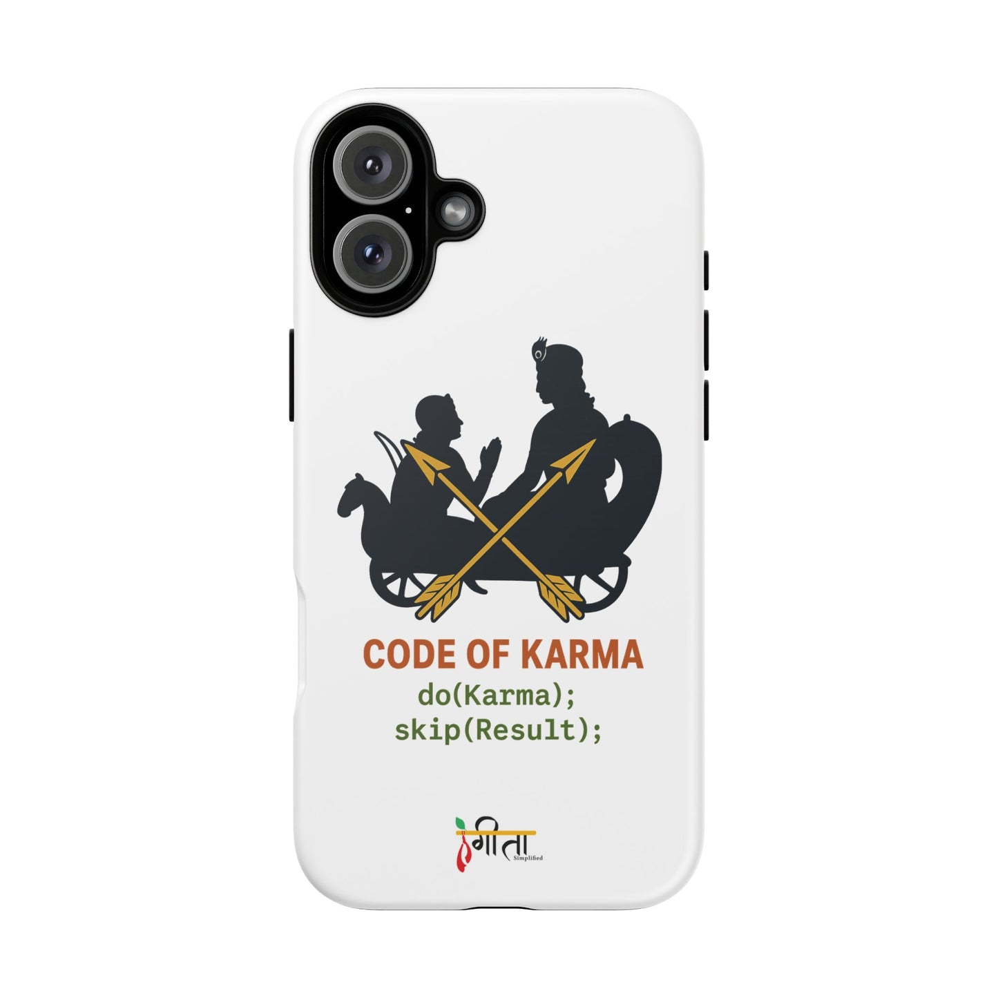 “Driven by Dharma” Krishna Karma Phone Case