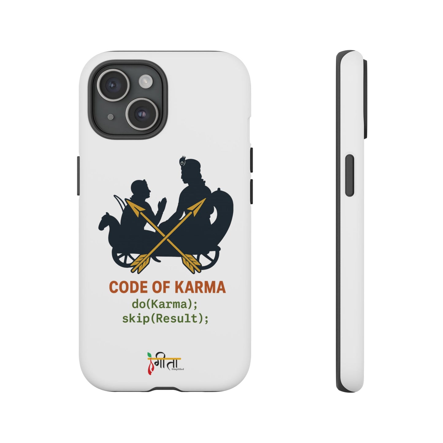 “Driven by Dharma” Krishna Karma Phone Case