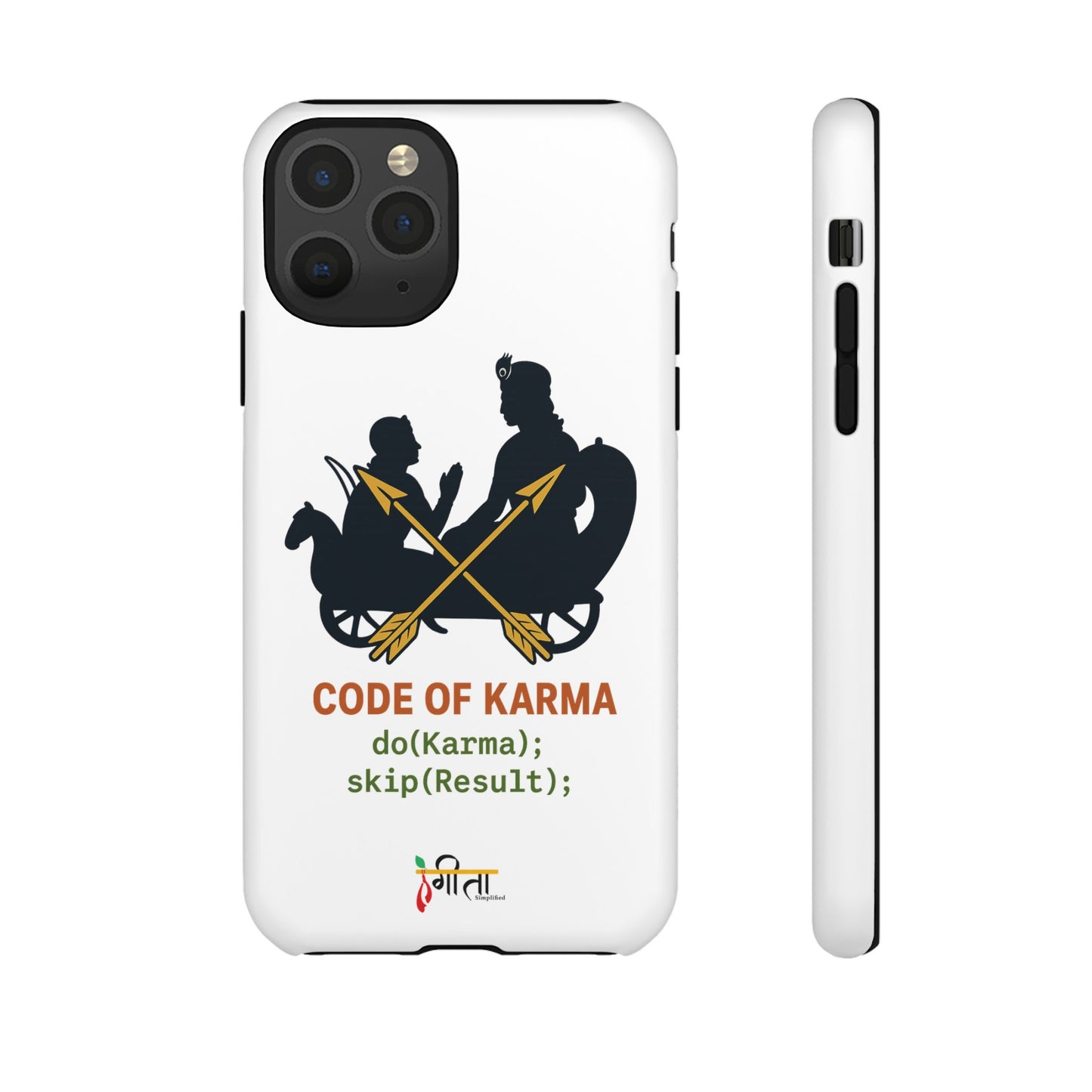 “Driven by Dharma” Krishna Karma Phone Case