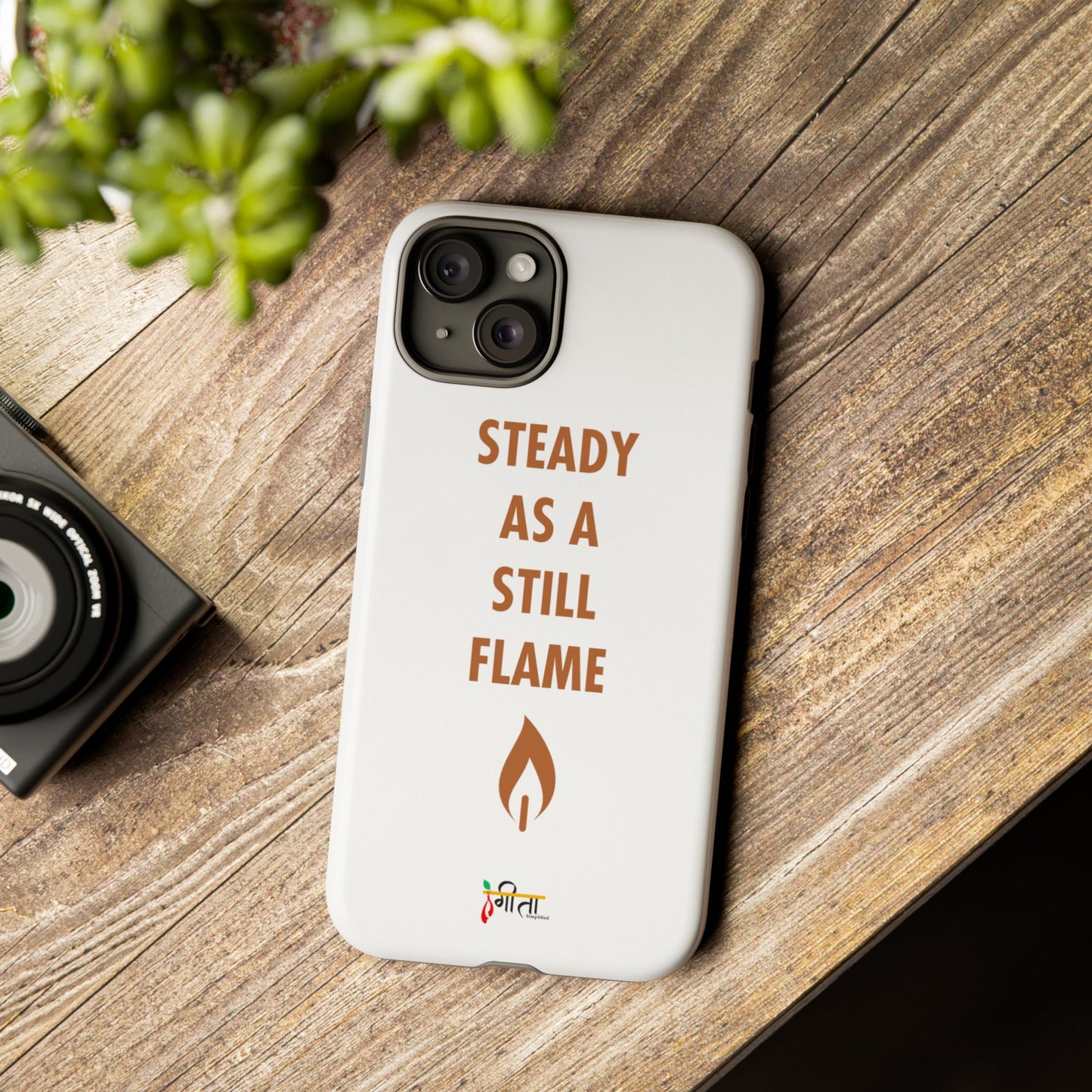 “Still Flame” – The Strength of Inner Calm Phone Case