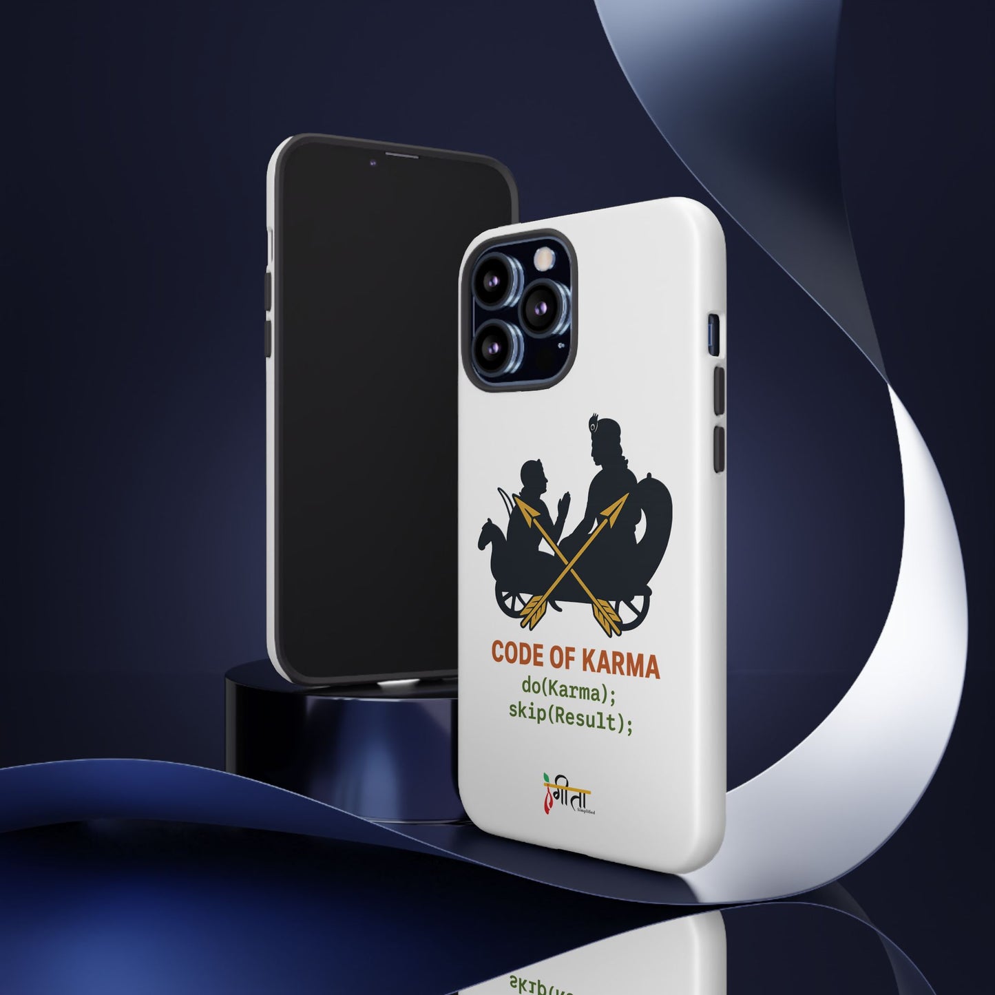 “Driven by Dharma” Krishna Karma Phone Case
