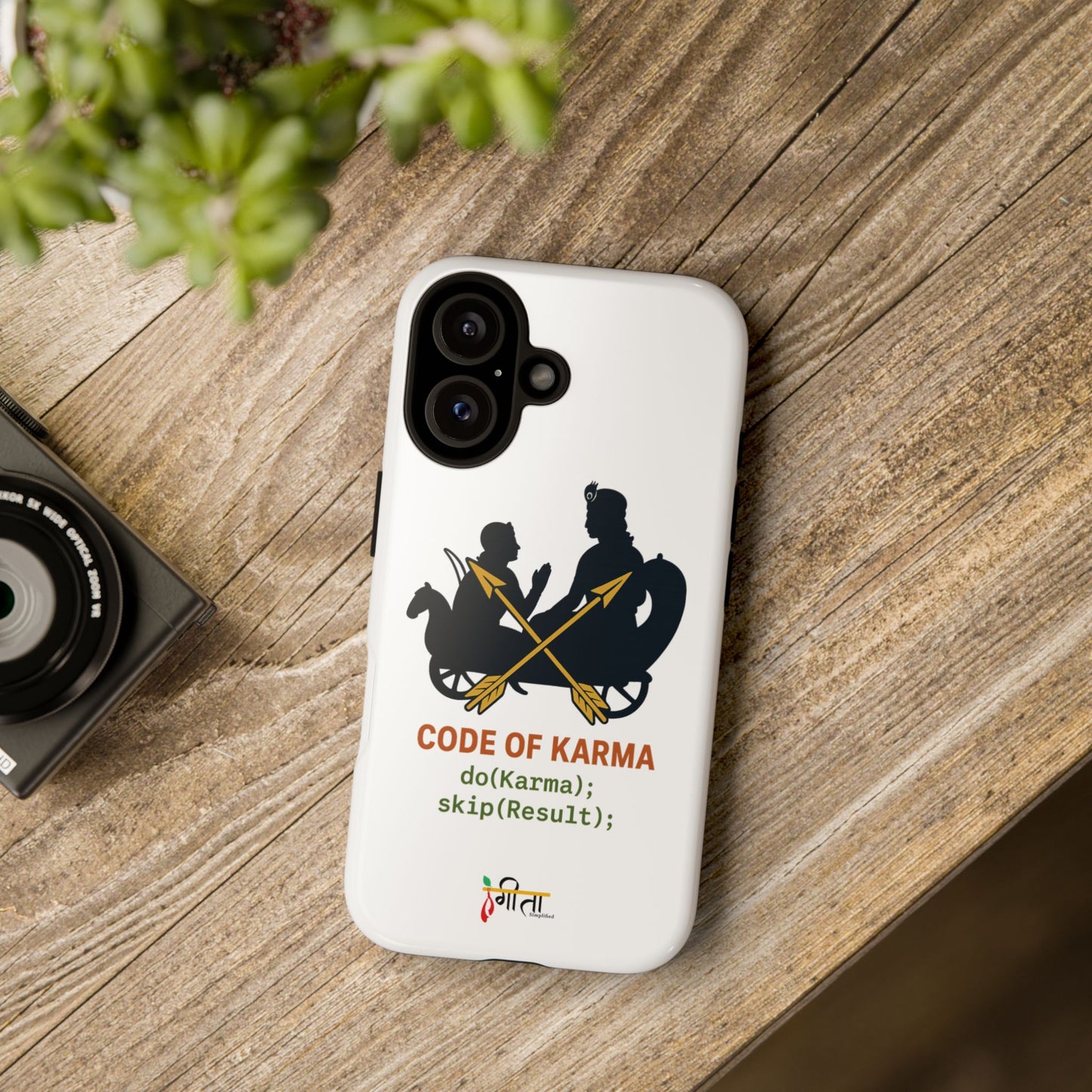 “Driven by Dharma” Krishna Karma Phone Case