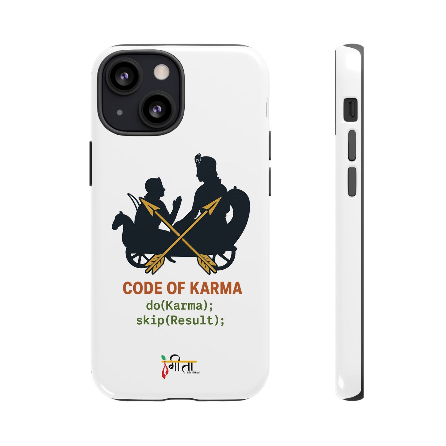 “Driven by Dharma” Krishna Karma Phone Case