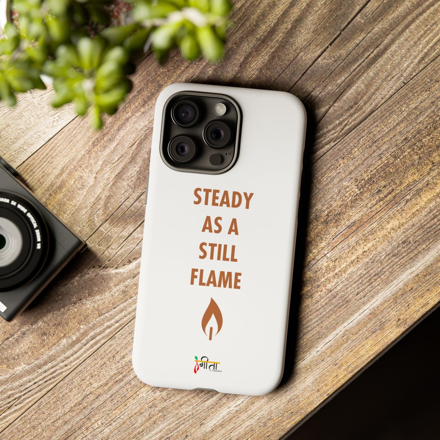 “Still Flame” – The Strength of Inner Calm Phone Case