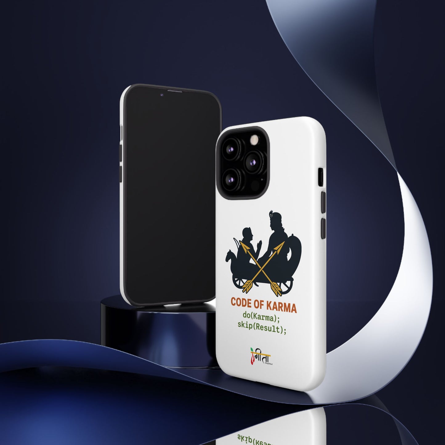 “Driven by Dharma” Krishna Karma Phone Case