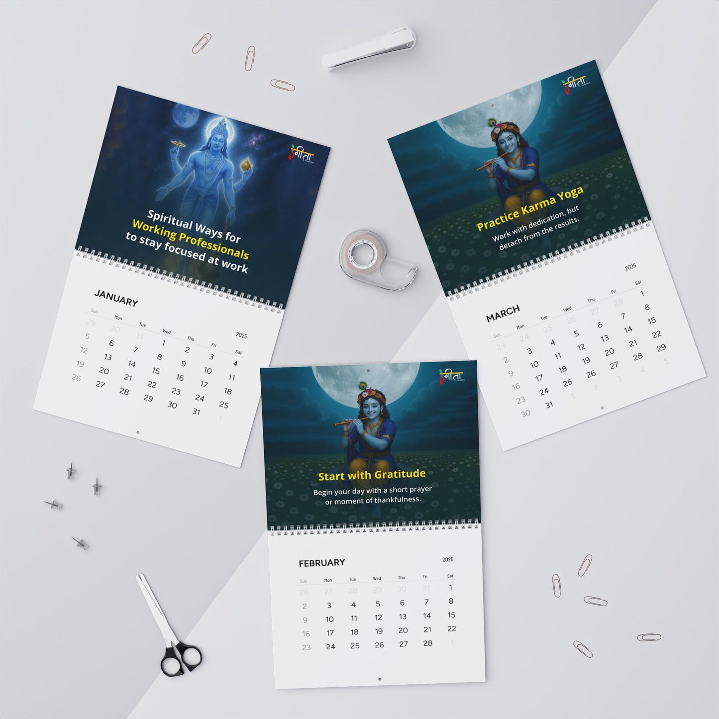 Bhagvad Gita Wall Calendar – Karma & Wisdom for Every Month