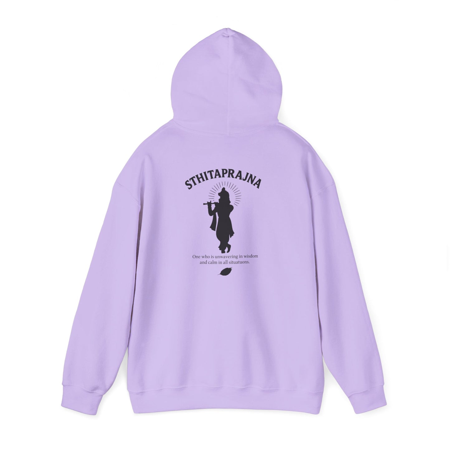 “Calm Like Krishna” Sthitaprajna Silhouette Hoodie