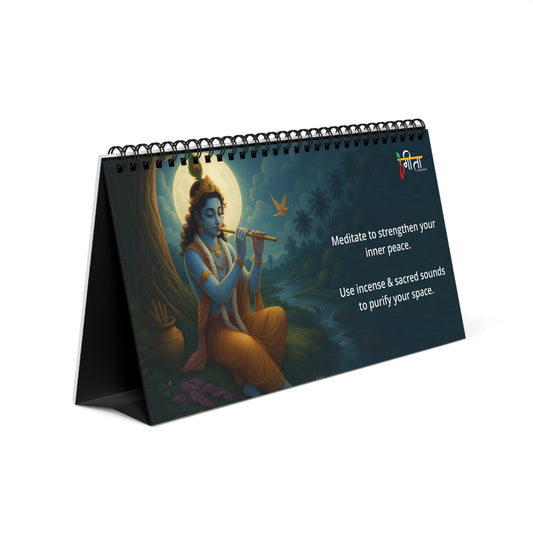 Krishna Inspirational Quote Desktop Display – Spiral-Bound Album