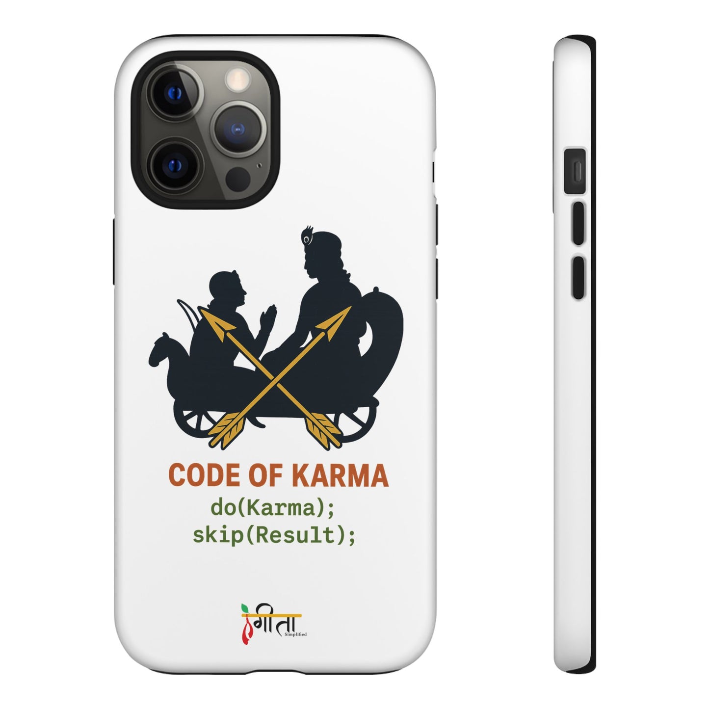 “Driven by Dharma” Krishna Karma Phone Case