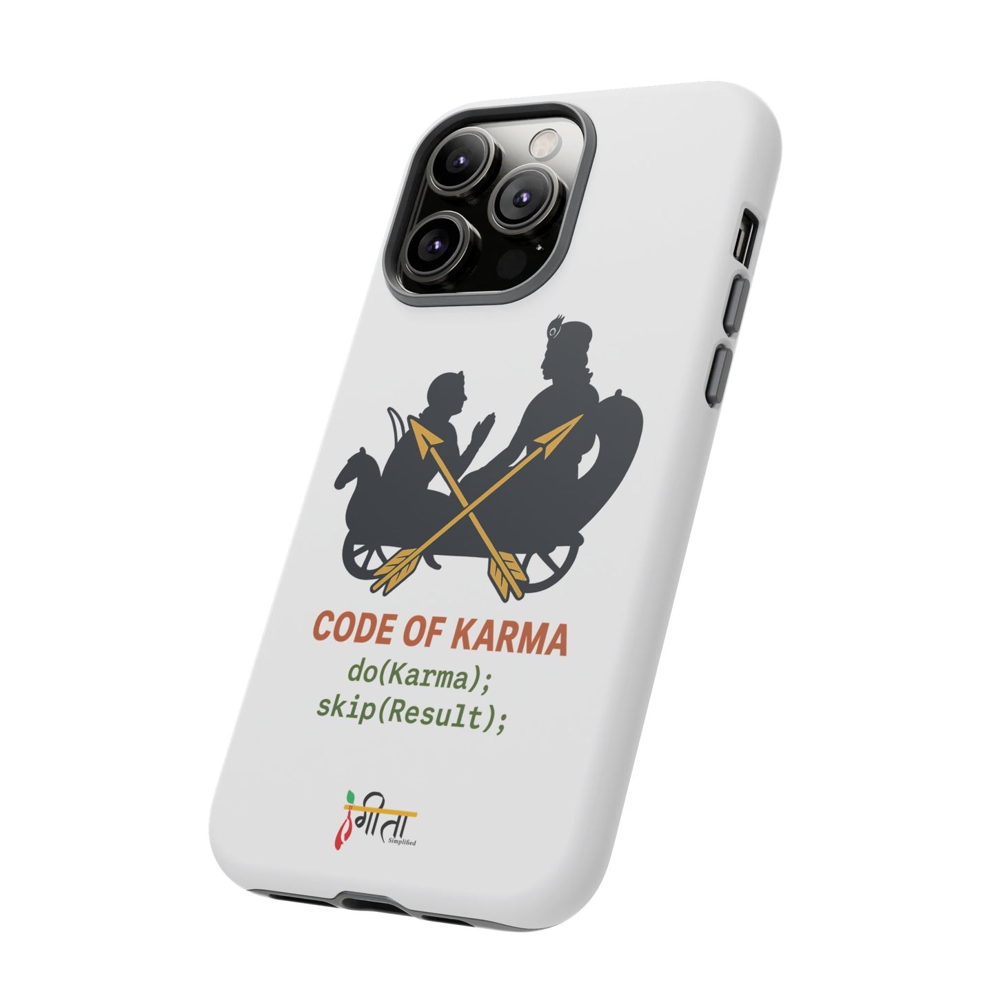 “Driven by Dharma” Krishna Karma Phone Case