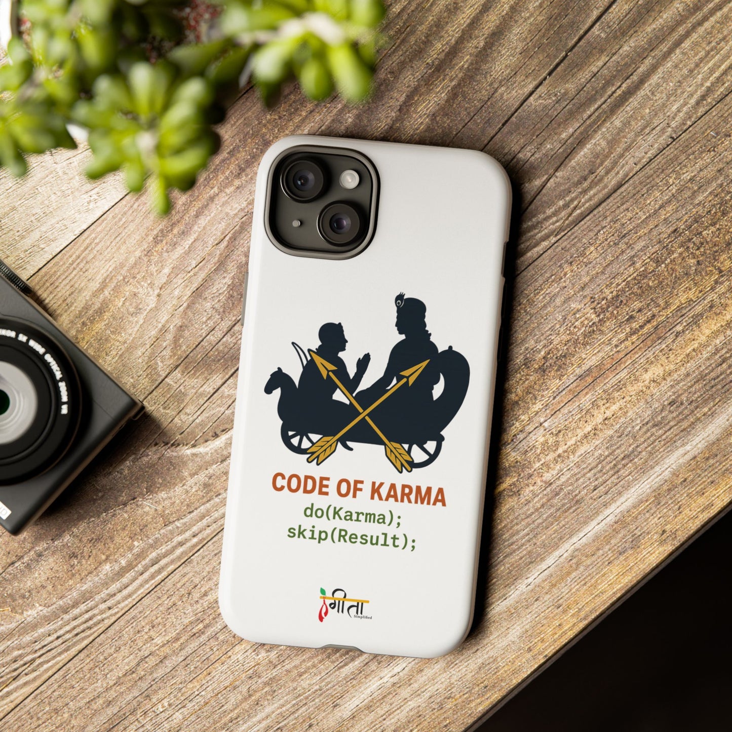 “Driven by Dharma” Krishna Karma Phone Case