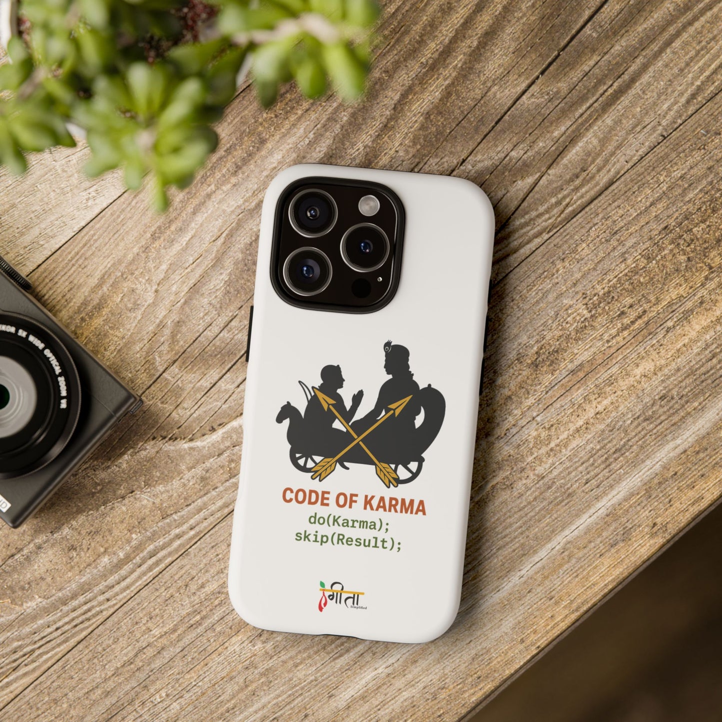 “Driven by Dharma” Krishna Karma Phone Case