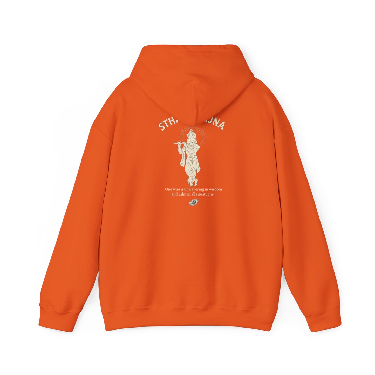 “Calm Like Krishna” Sthitaprajna Silhouette Hoodie