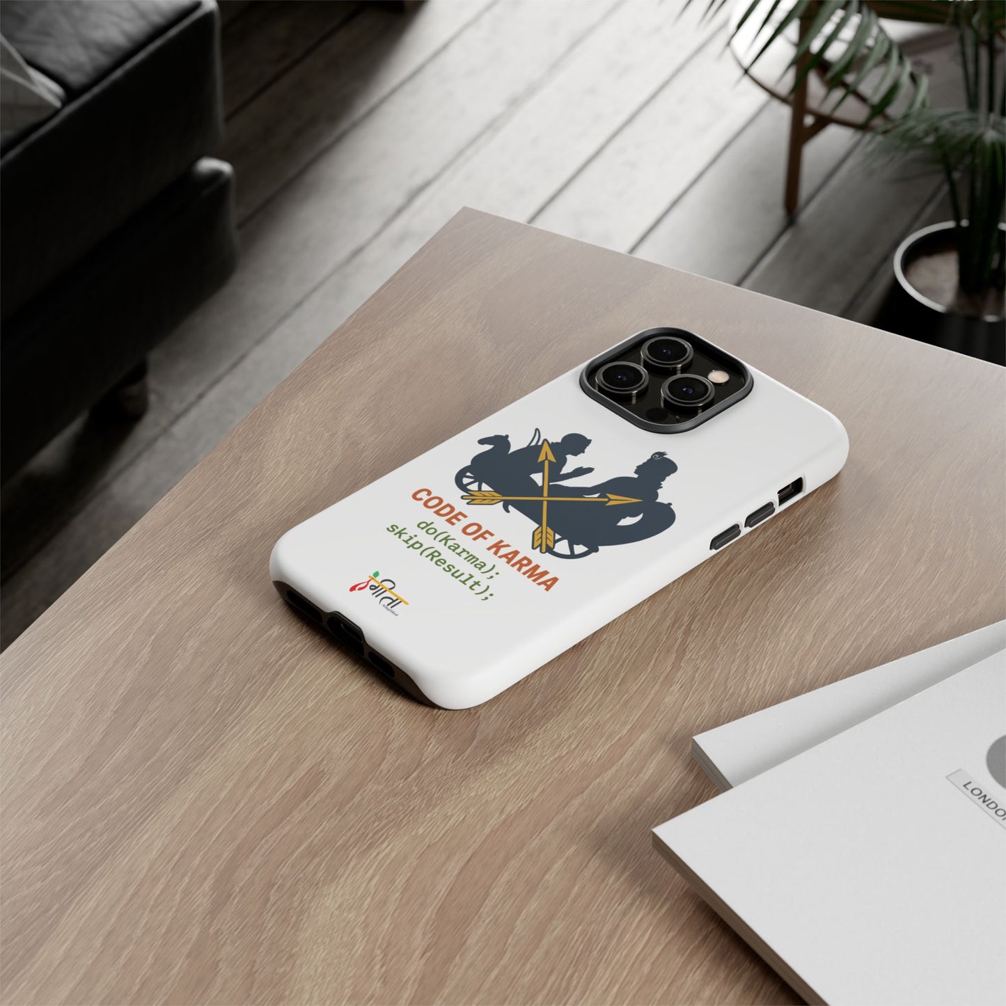 “Driven by Dharma” Krishna Karma Phone Case
