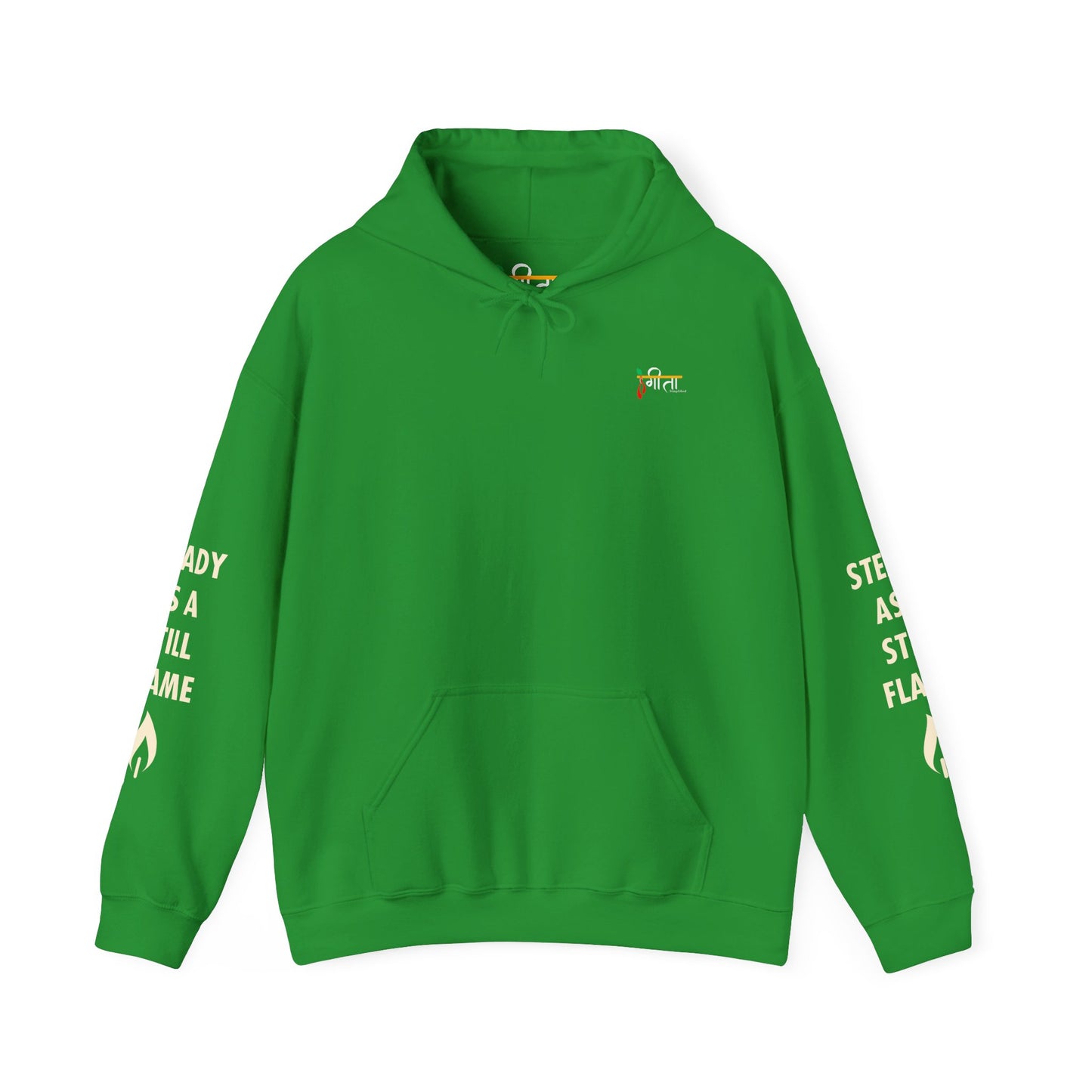 “Wisdom in Motion” – Sthitaprajna Sleeve Art Unisex Hoodie