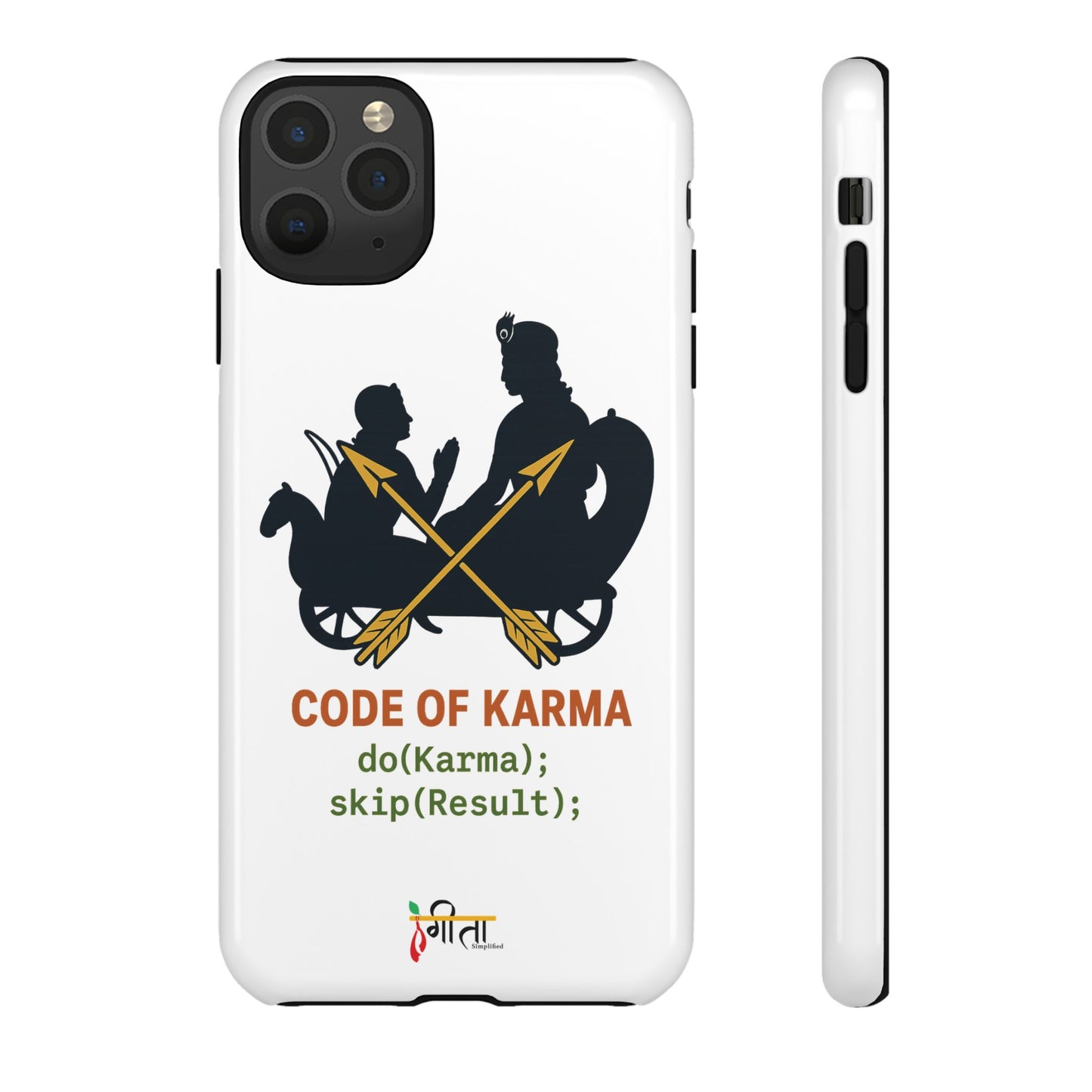 “Driven by Dharma” Krishna Karma Phone Case
