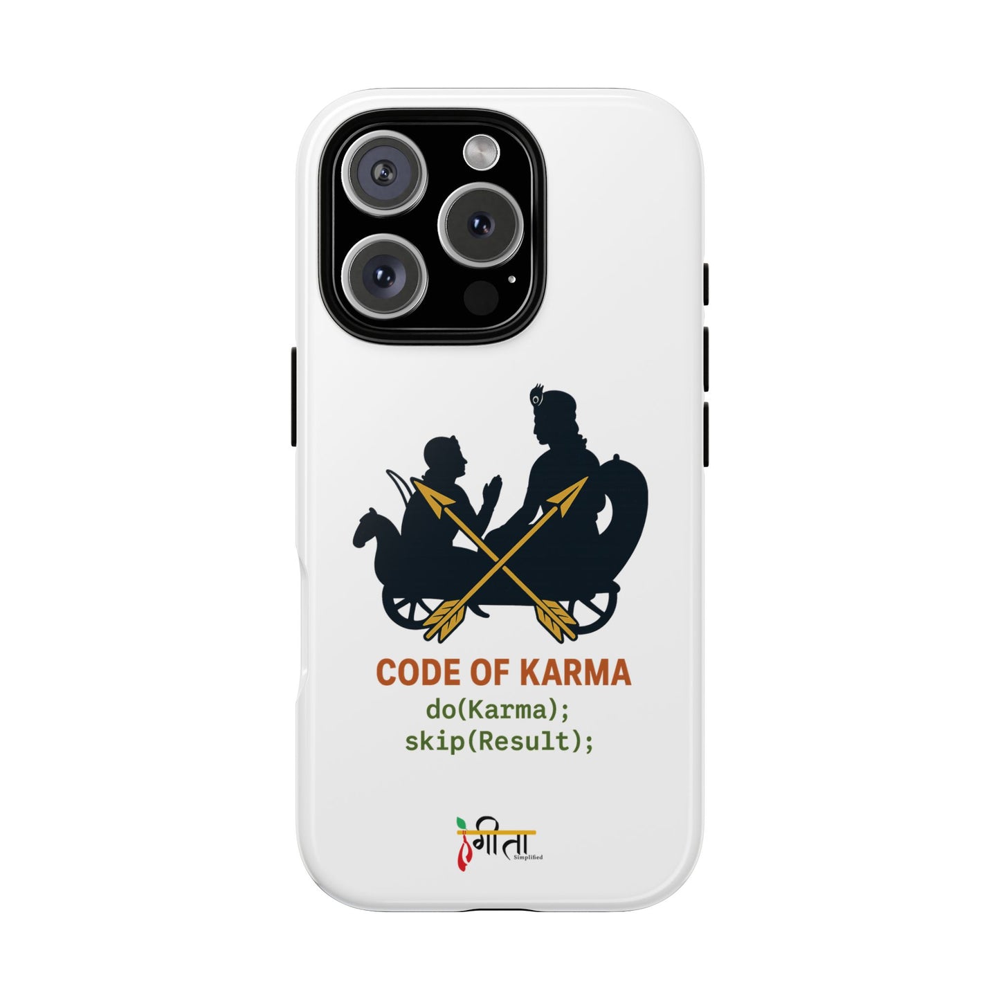 “Driven by Dharma” Krishna Karma Phone Case
