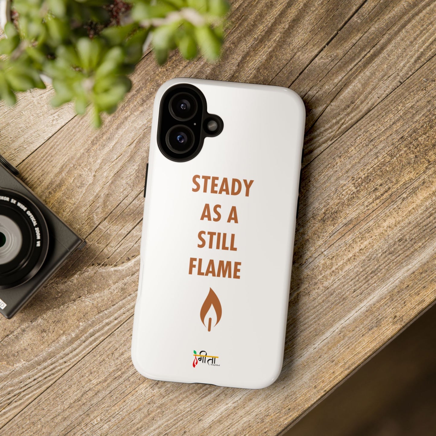 “Still Flame” – The Strength of Inner Calm Phone Case