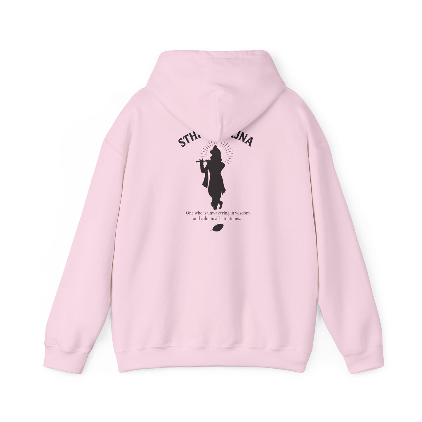 “Calm Like Krishna” Sthitaprajna Silhouette Hoodie