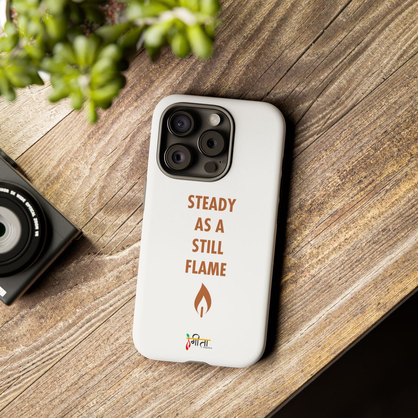“Still Flame” – The Strength of Inner Calm Phone Case