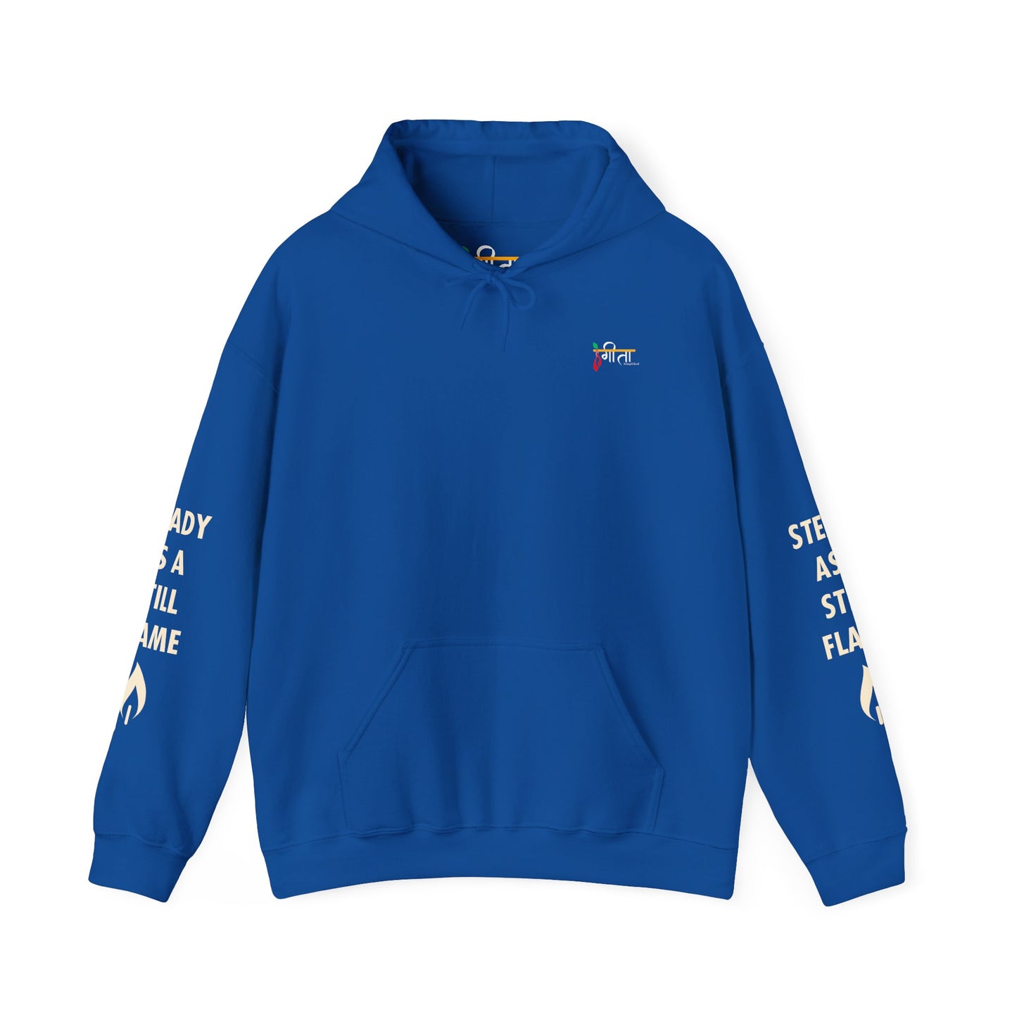 “Wisdom in Motion” – Sthitaprajna Sleeve Art Unisex Hoodie