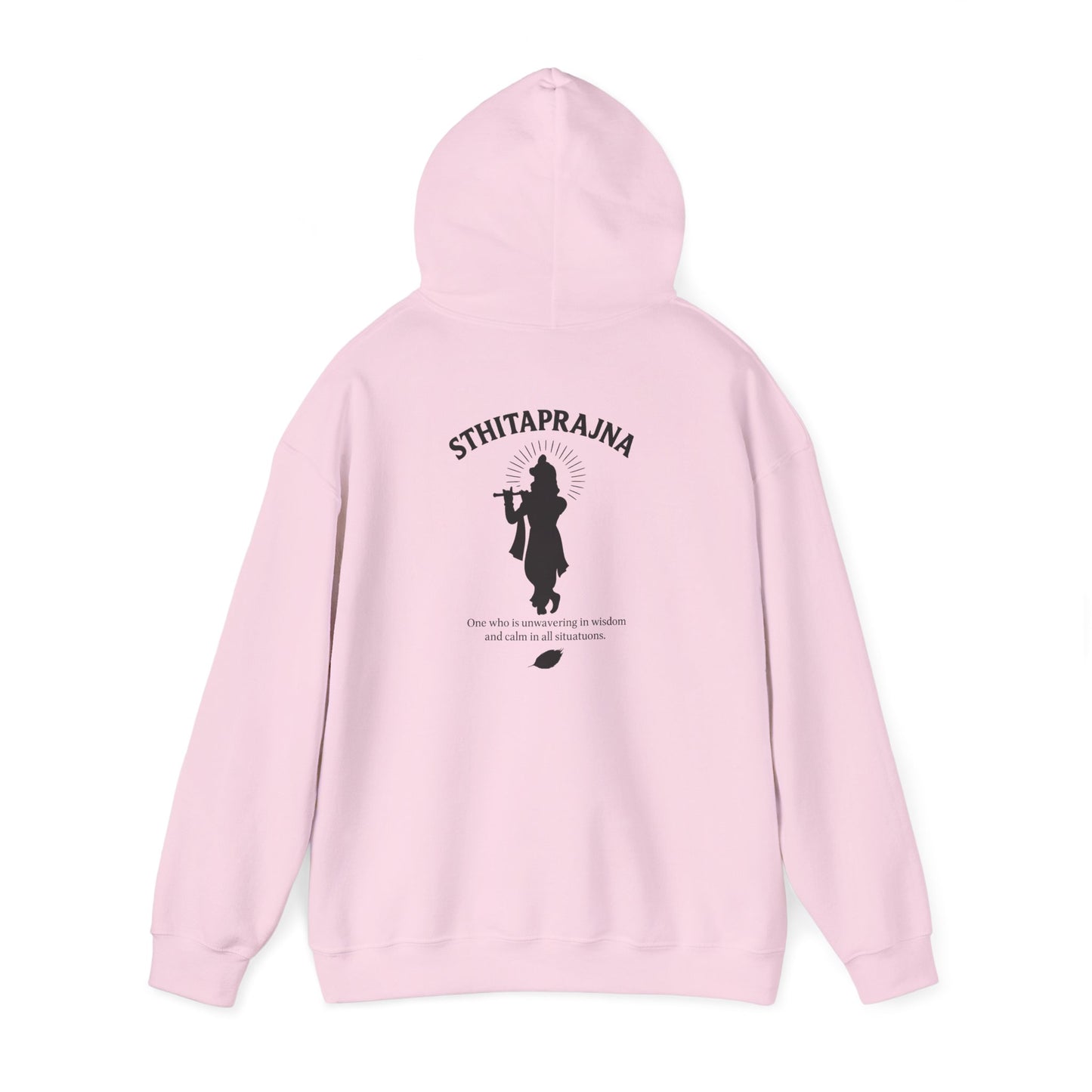 “Calm Like Krishna” Sthitaprajna Silhouette Hoodie
