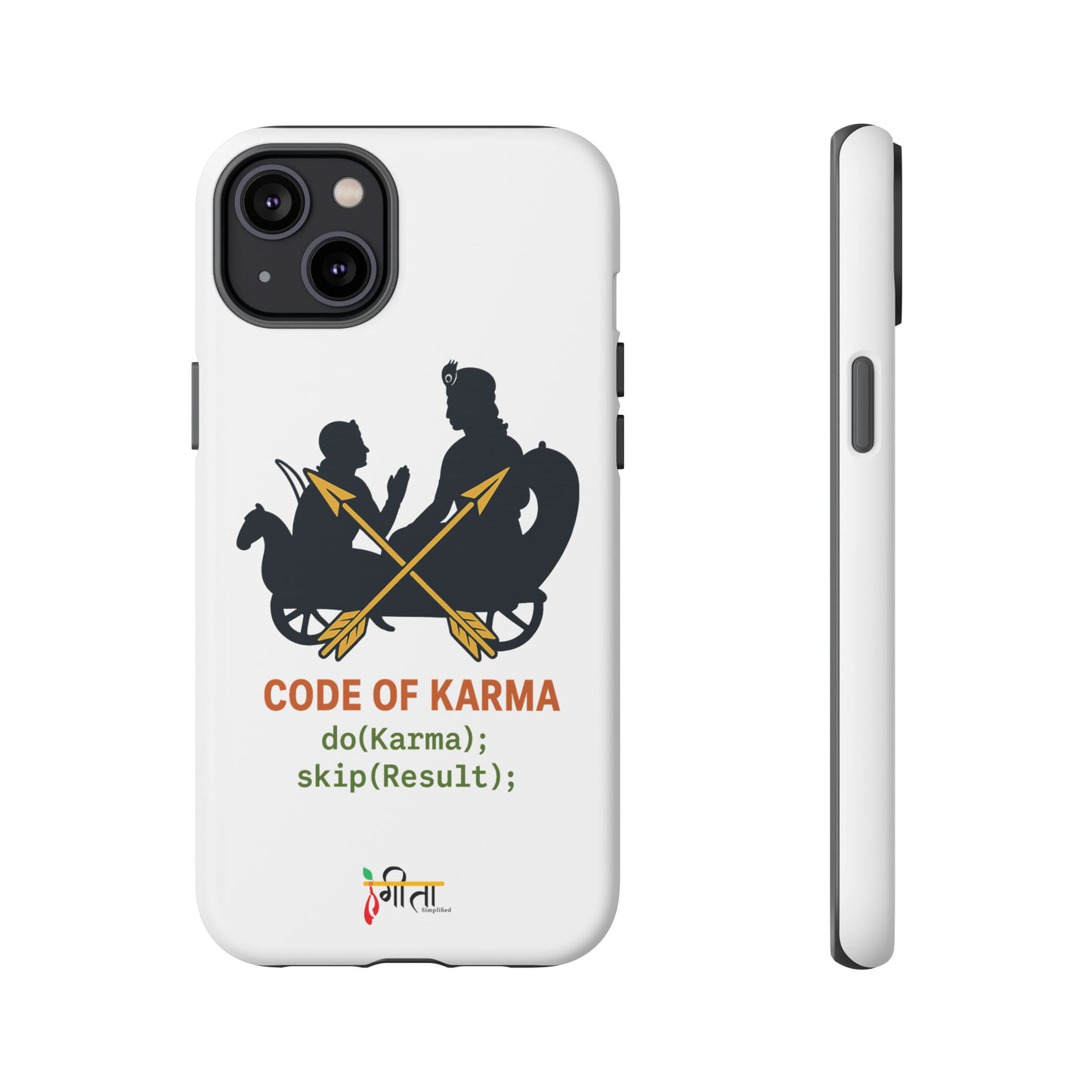 “Driven by Dharma” Krishna Karma Phone Case