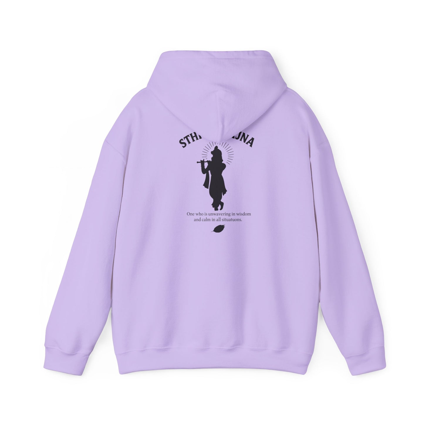 “Calm Like Krishna” Sthitaprajna Silhouette Hoodie